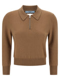 Beige Cashmere Polo Shirt