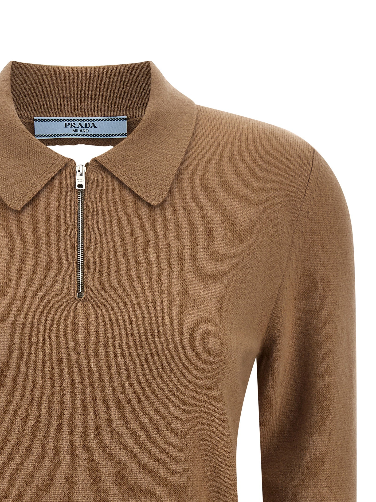 Beige Cashmere Polo Shirt