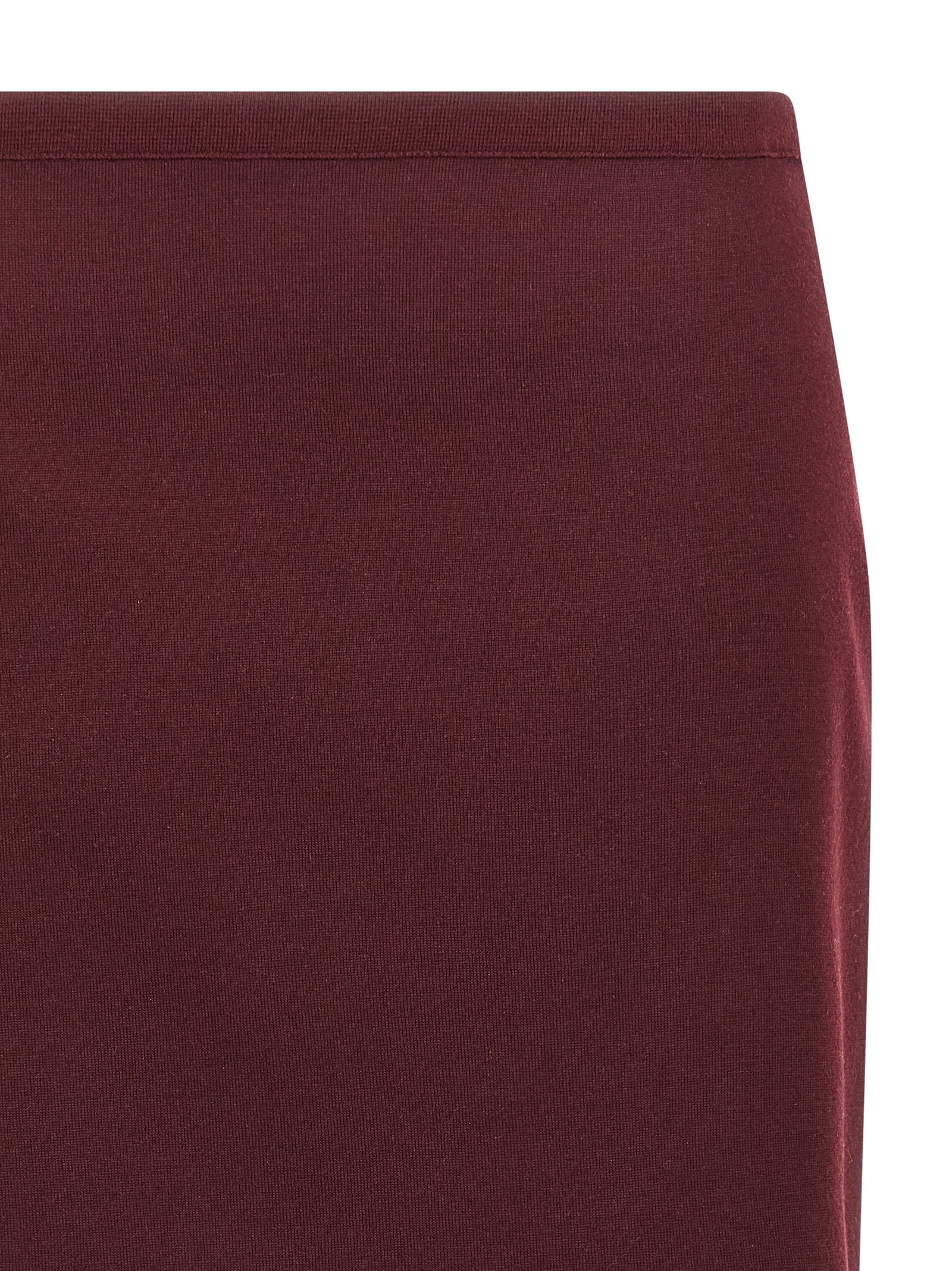 Bordeaux Virgin Wool Midi Skirt
