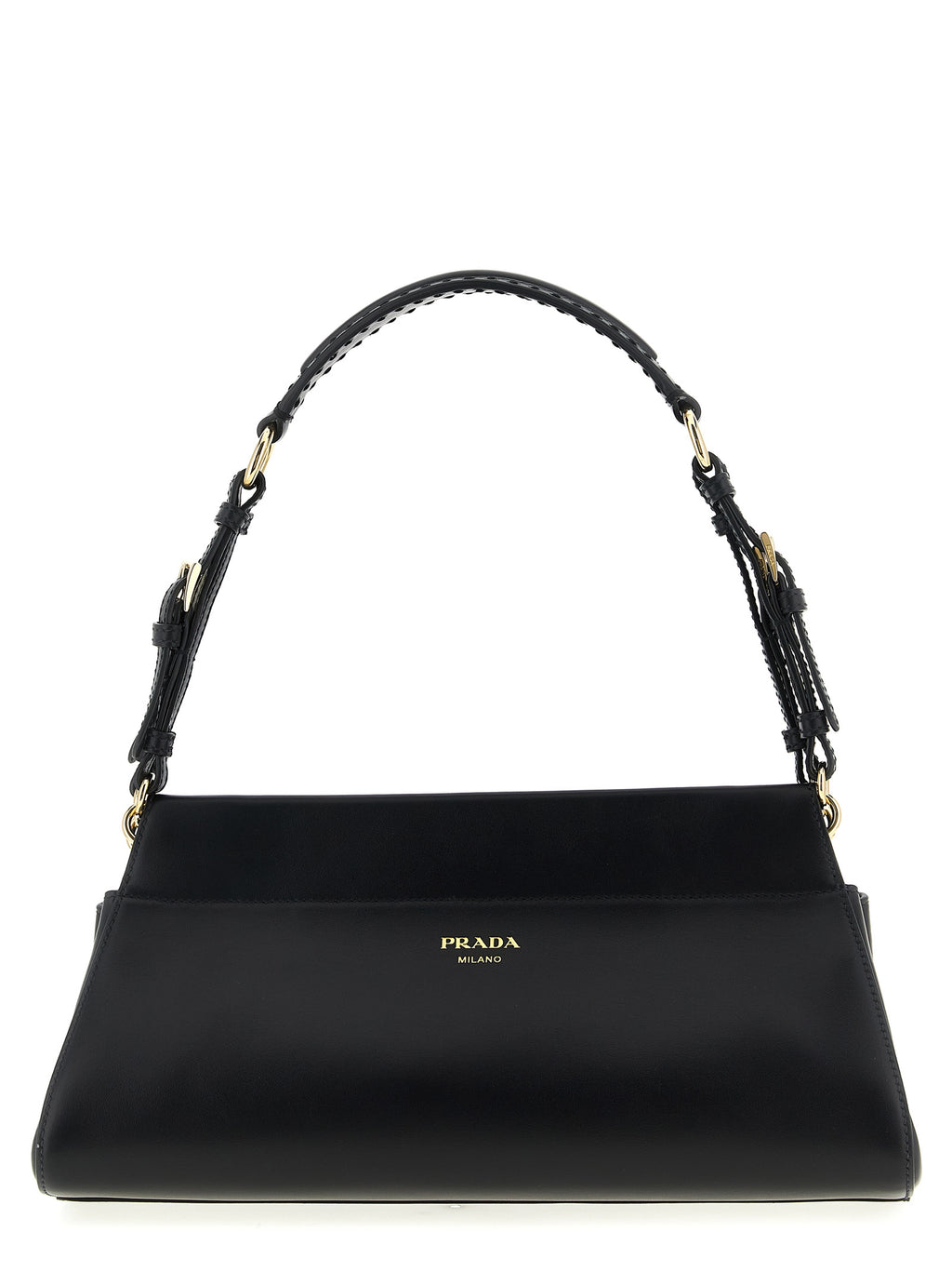 Black Calfskin Shoulder Bag