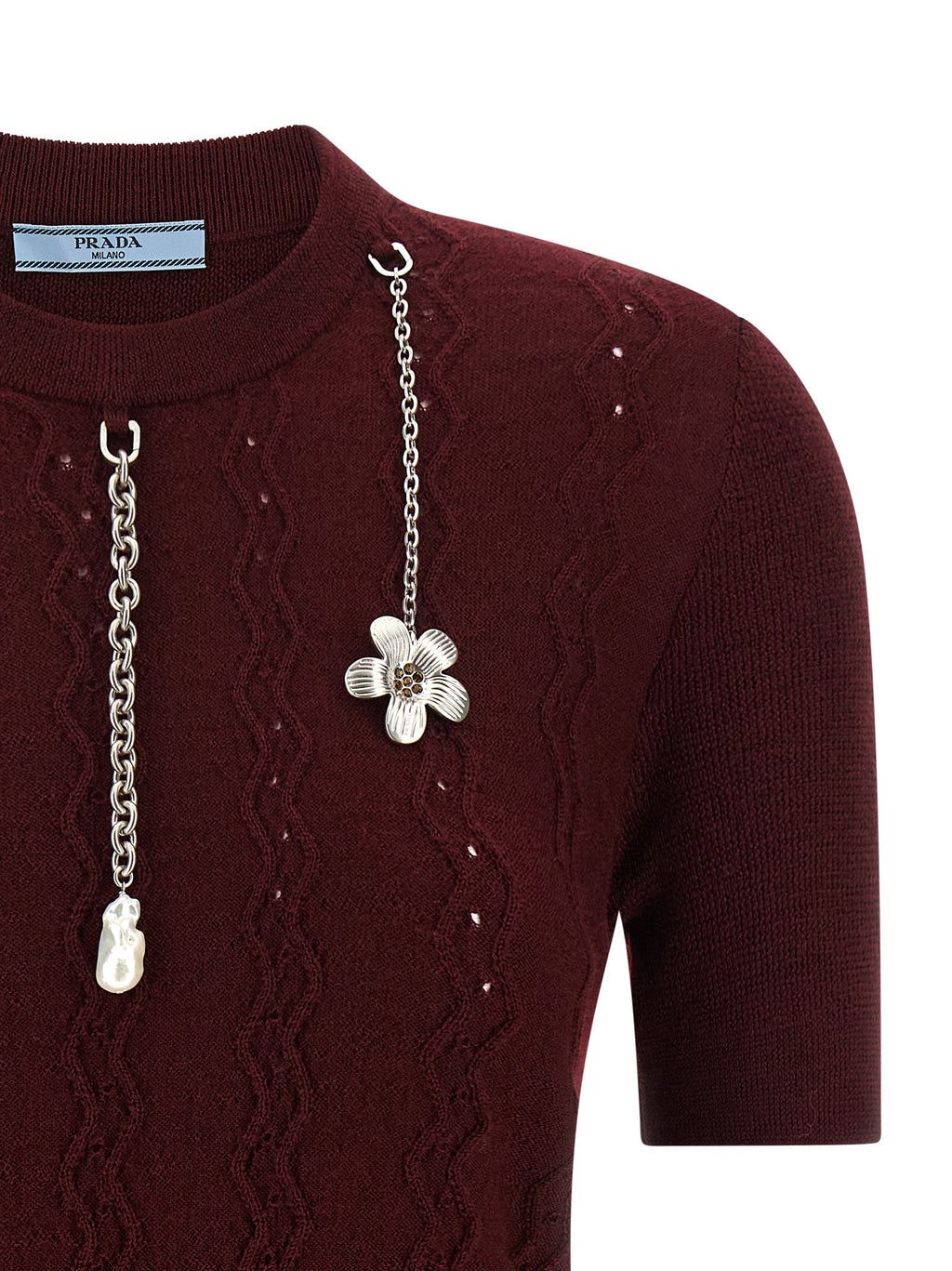 Bordeaux Virgin Wool Cardigan