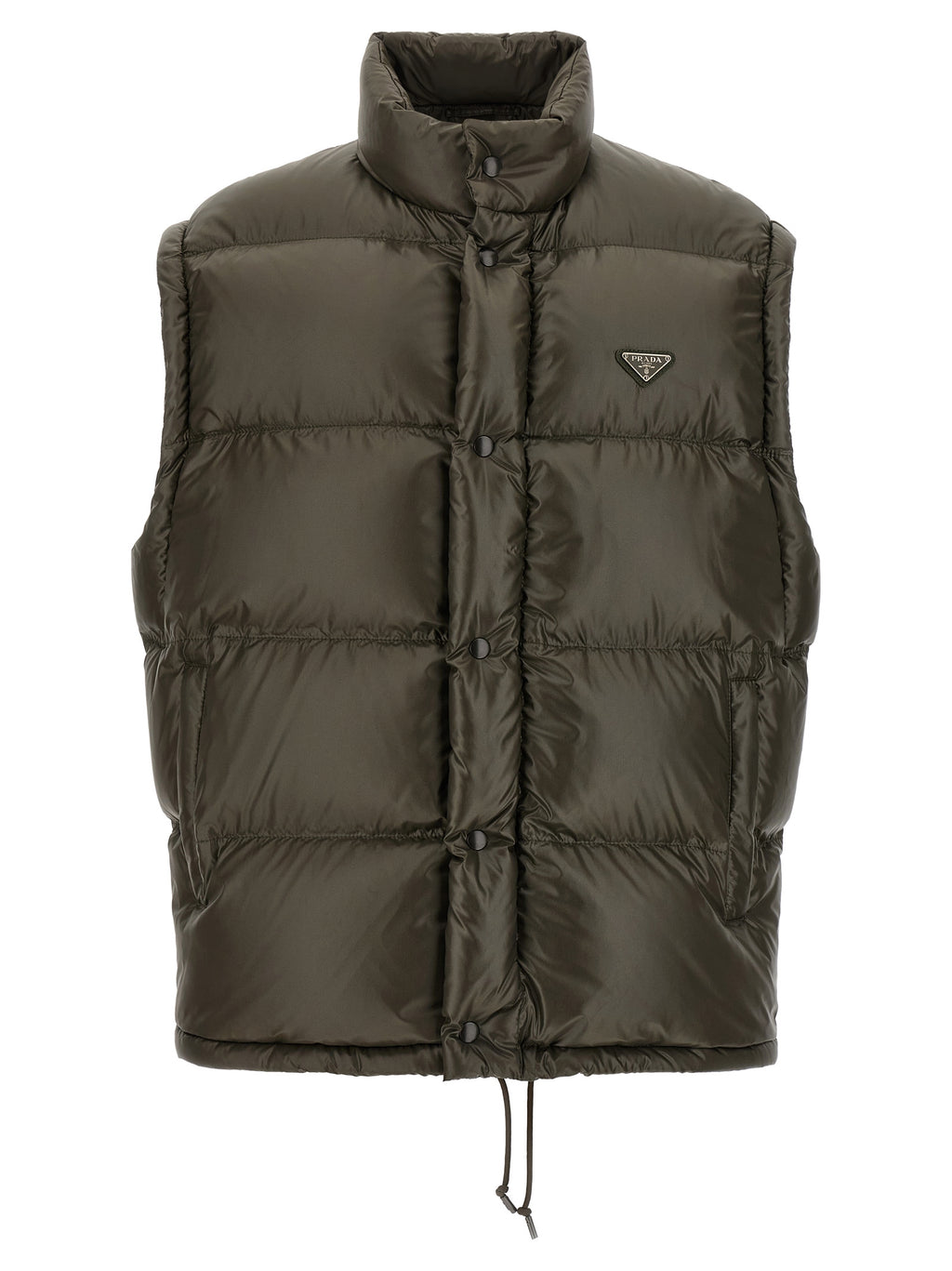 Gray Recycled Polyamide Full-Length Jacket