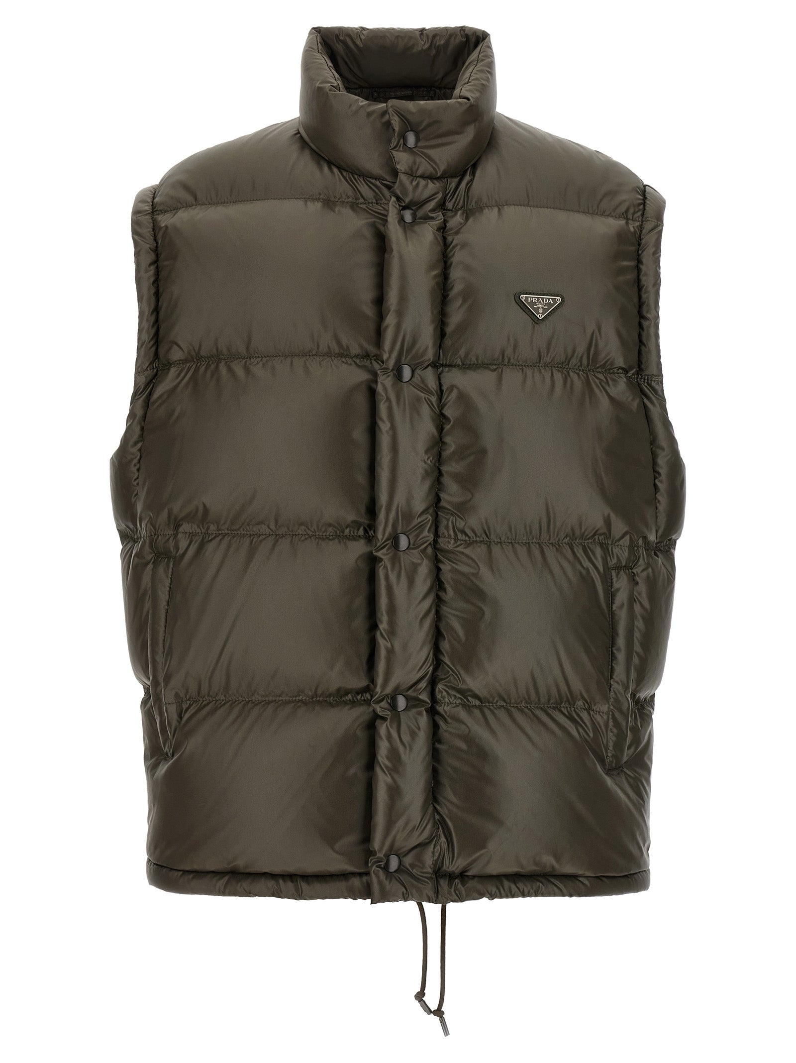 Gray Recycled Polyamide Full-Length Jacket