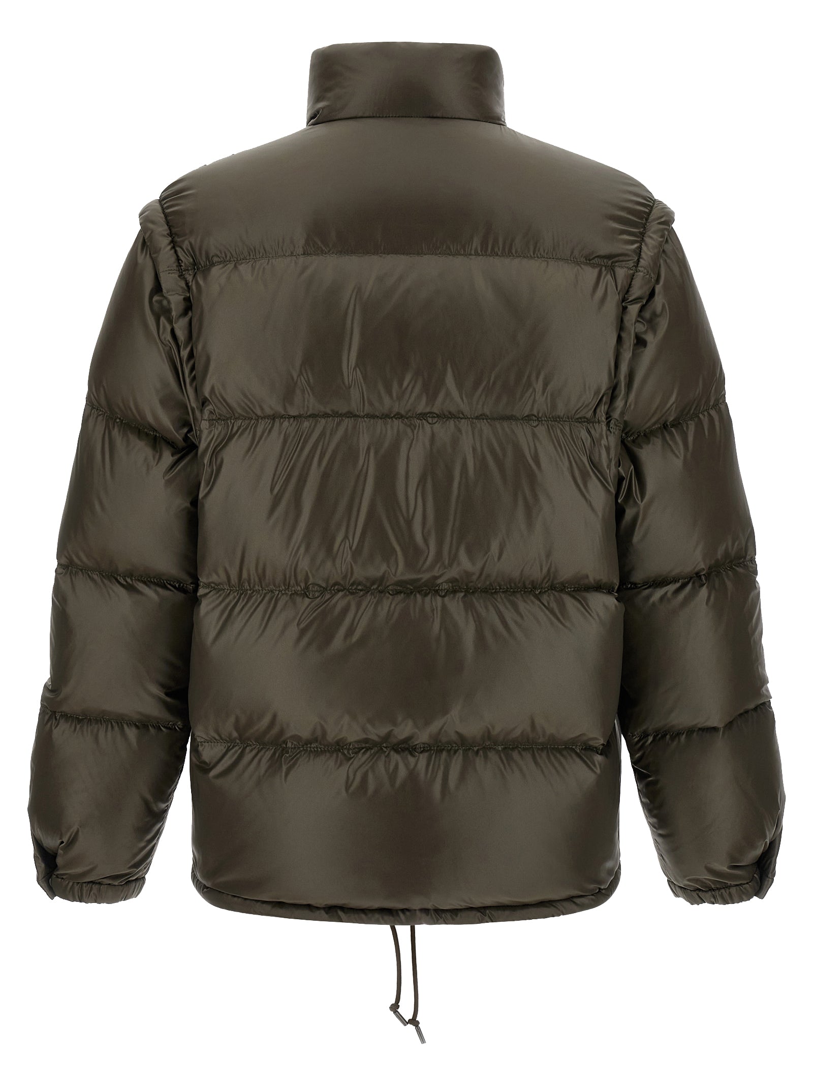 Gray Recycled Polyamide Full-Length Jacket