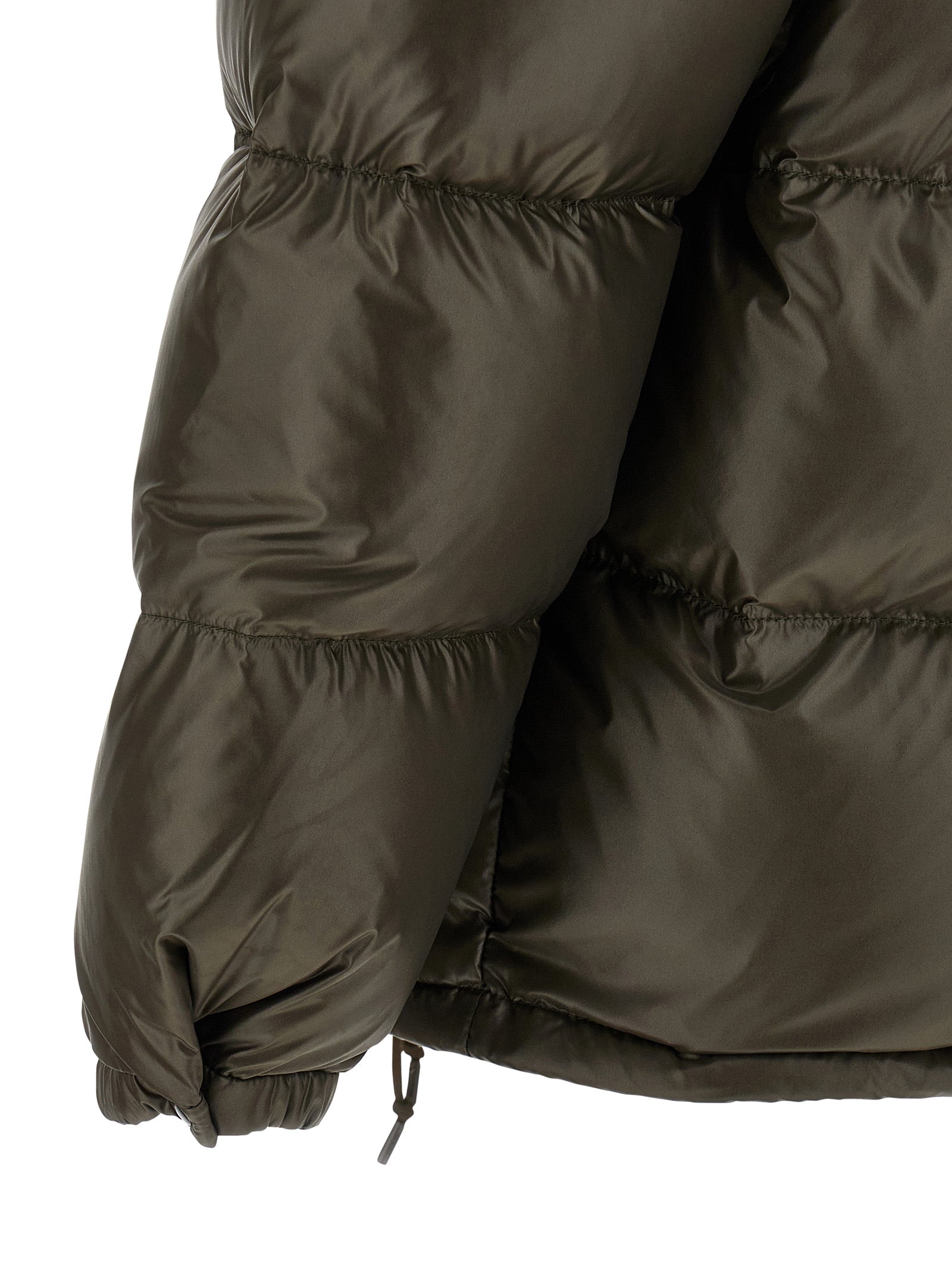 Gray Recycled Polyamide Full-Length Jacket