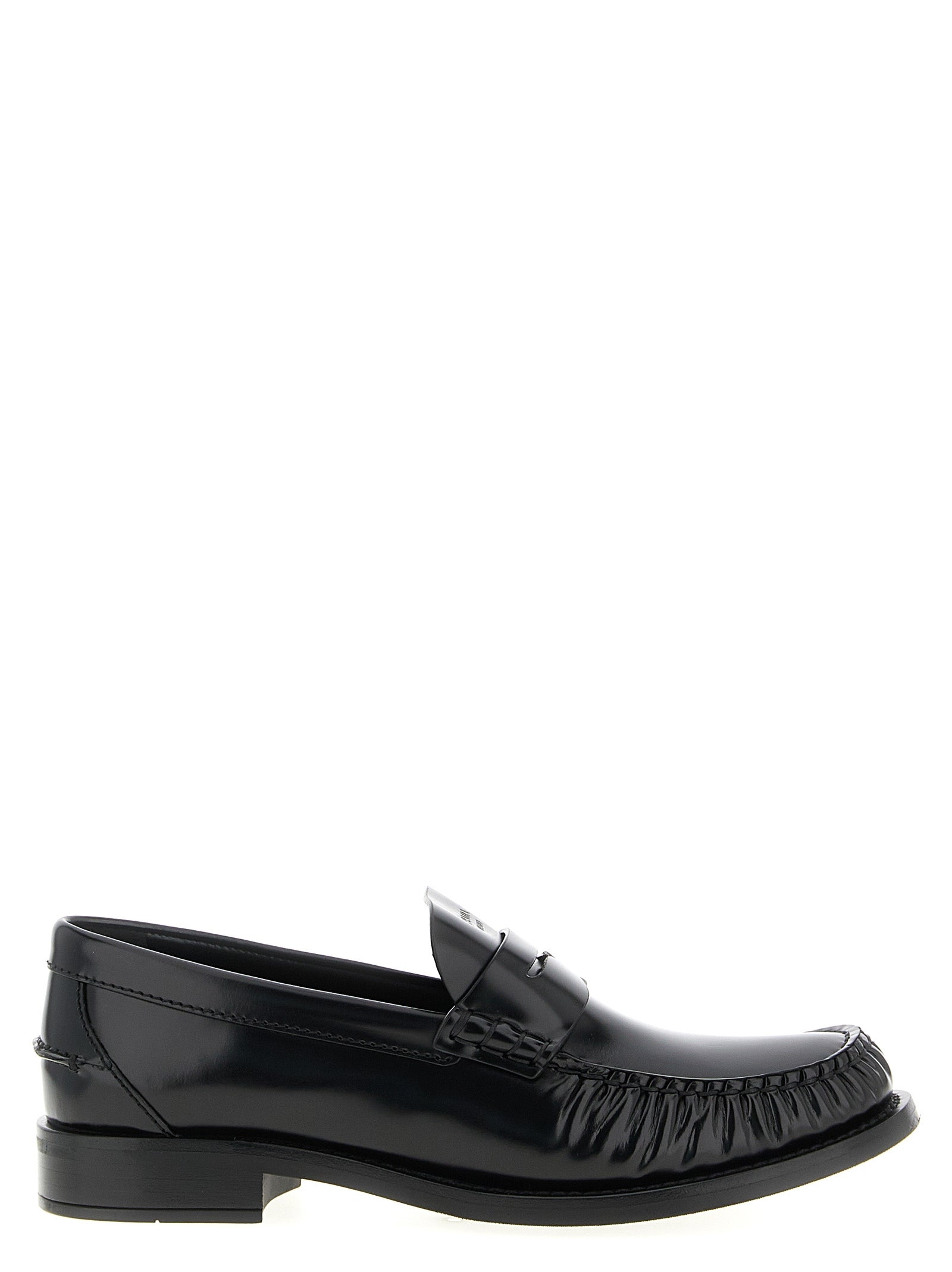 Black Calfskin Slip-On Loafers