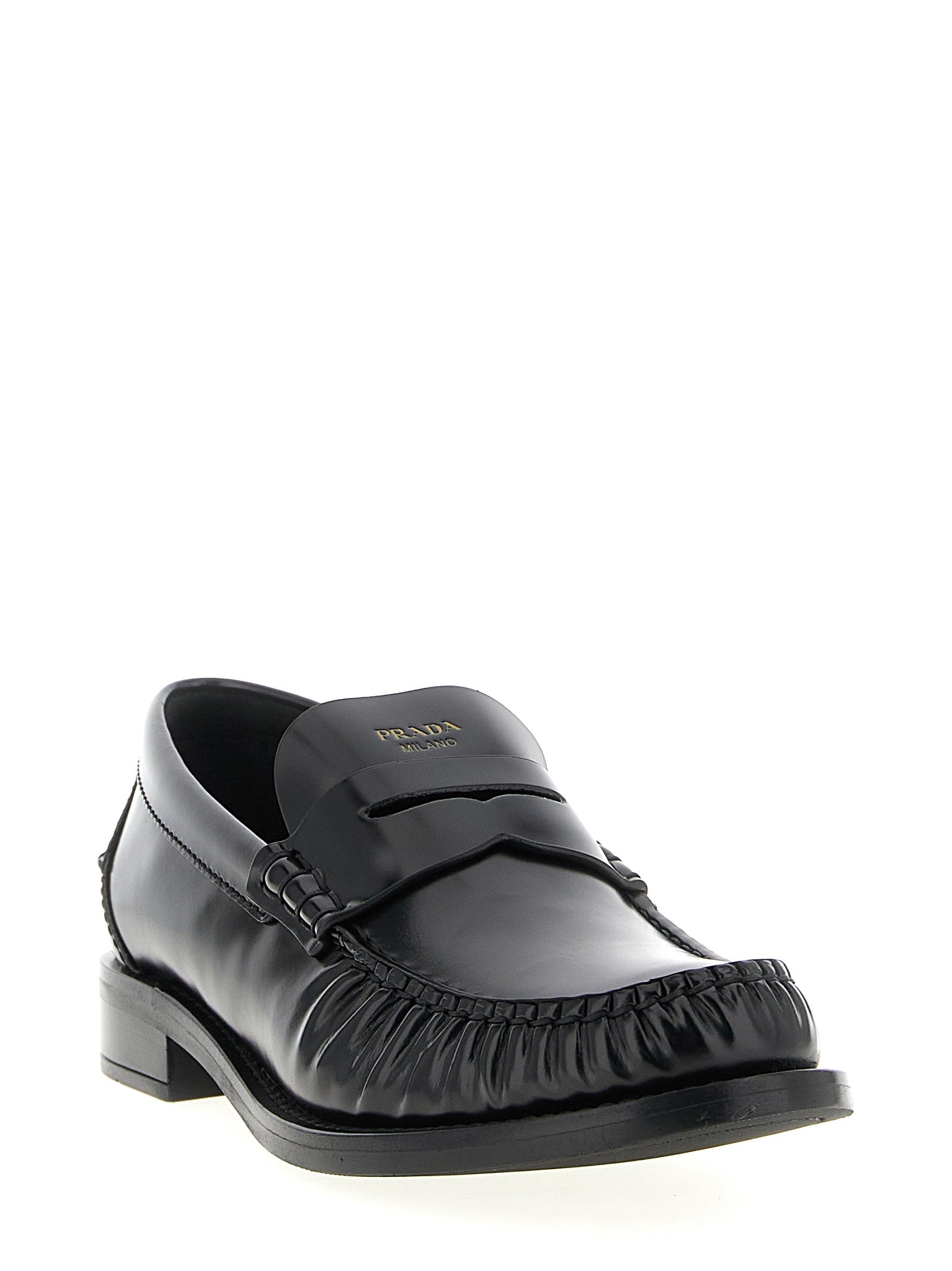 Black Calfskin Slip-On Loafers