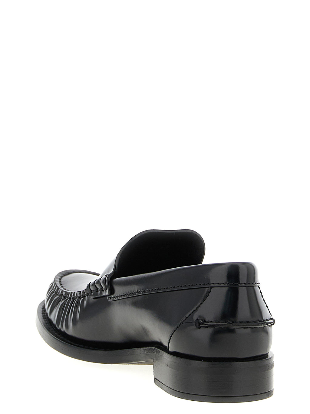 Black Calfskin Slip-On Loafers