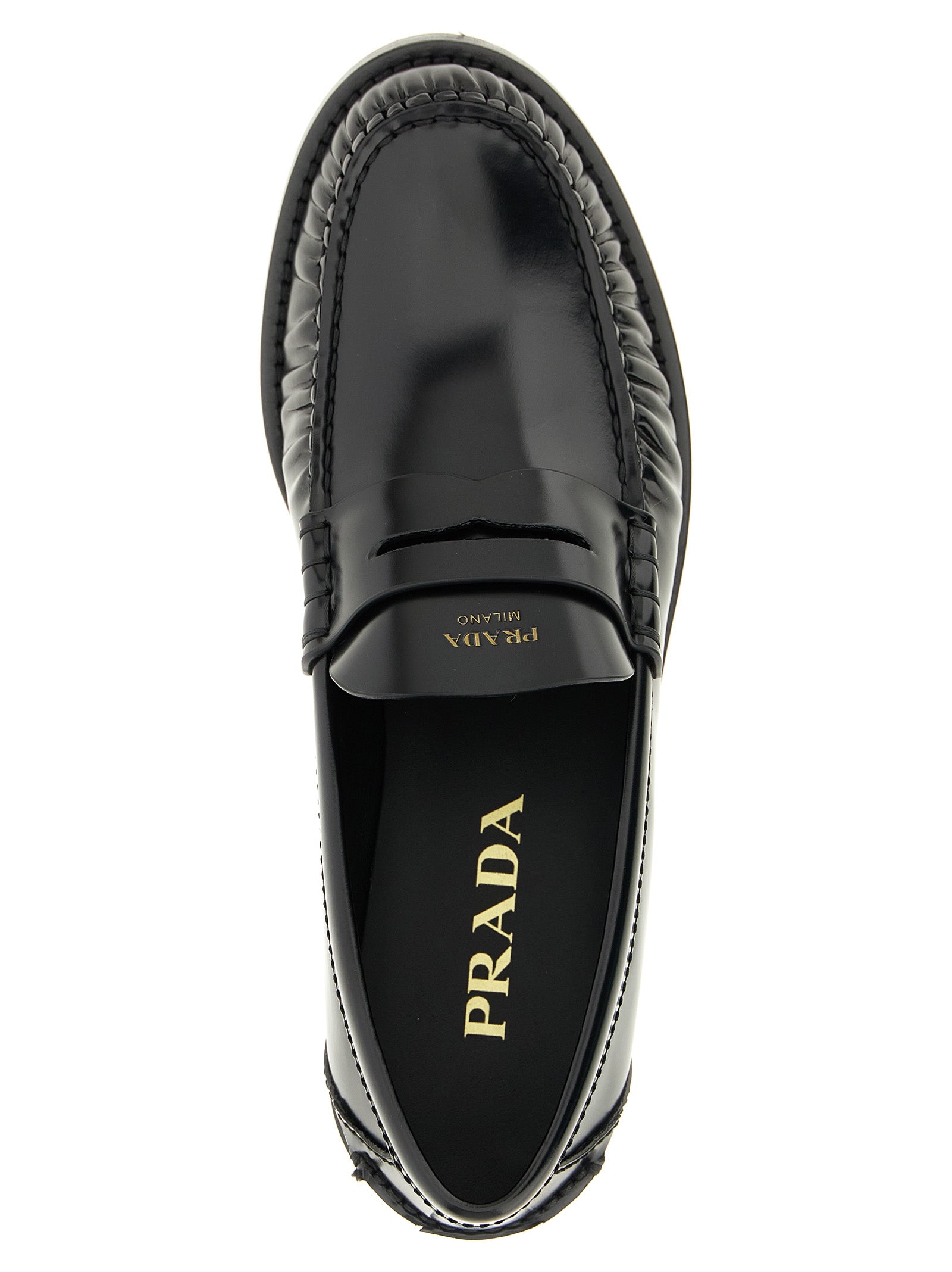 Black Calfskin Slip-On Loafers