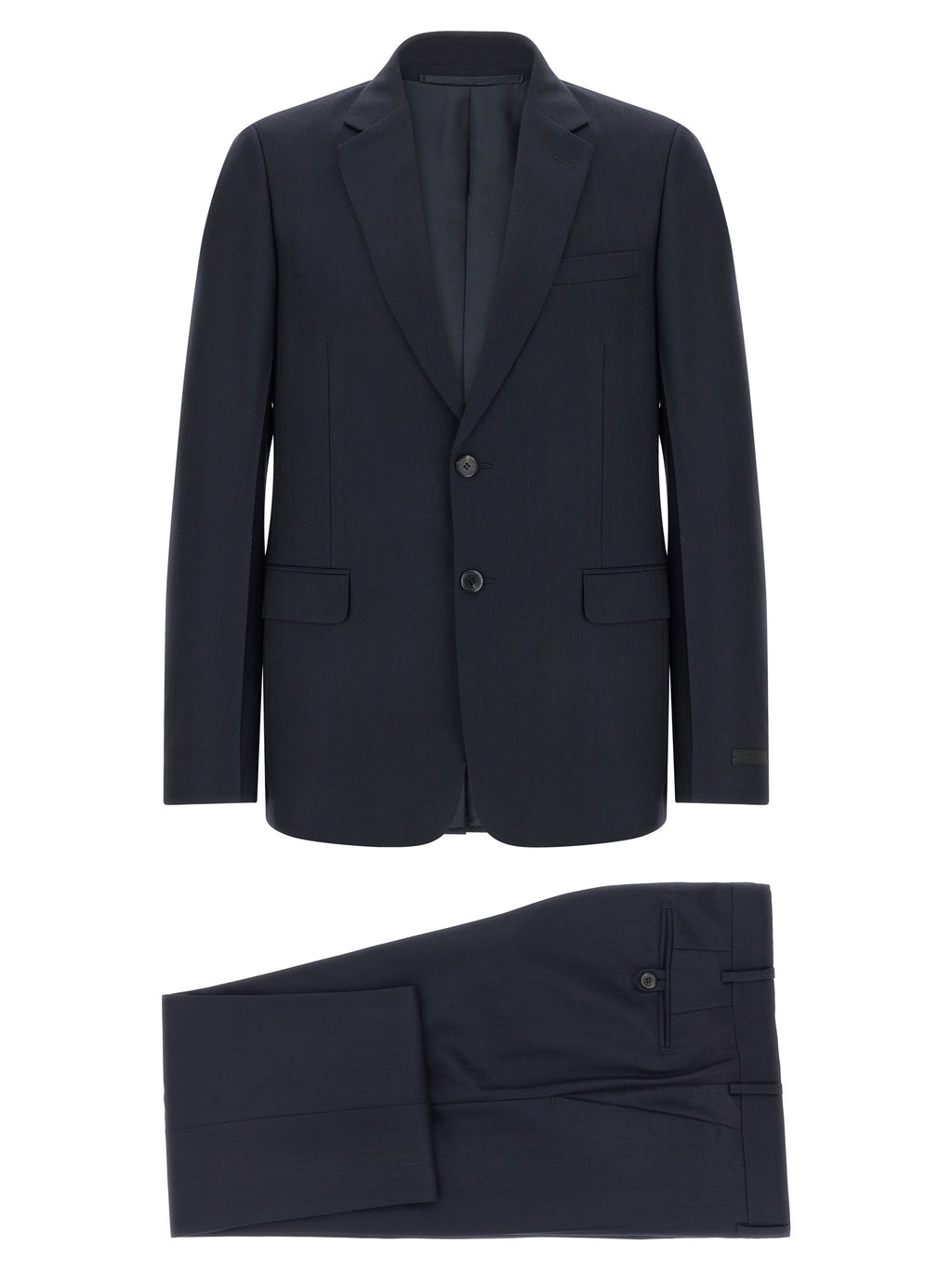 Blue Virgin Wool Two-Piece Suit