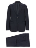 Blue Virgin Wool Two-Piece Suit