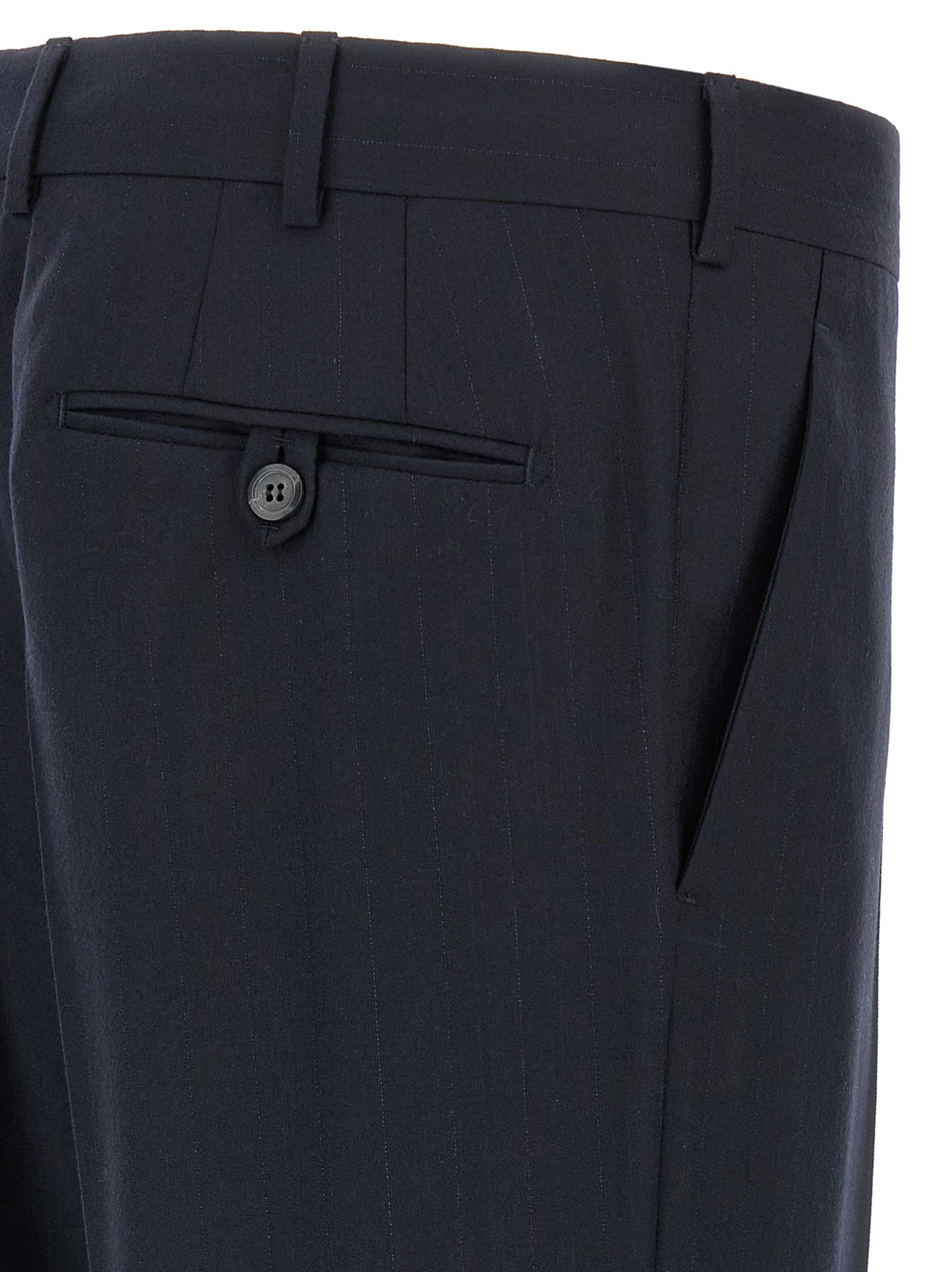 Blue Virgin Wool Two-Piece Suit