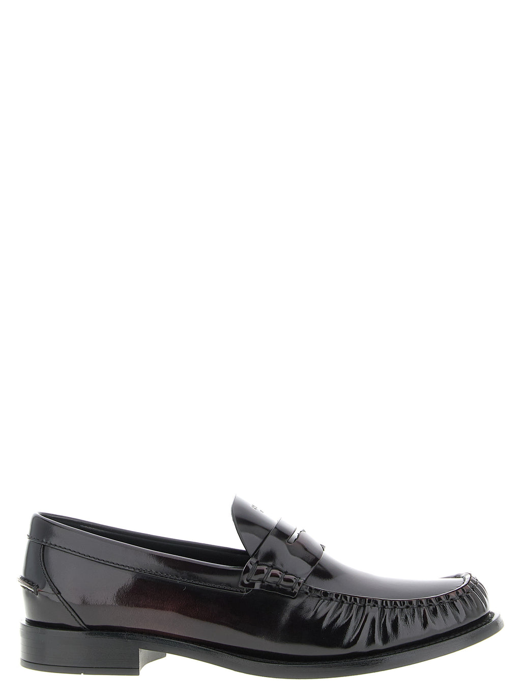 Bordeaux Calfskin Slip-On Loafers