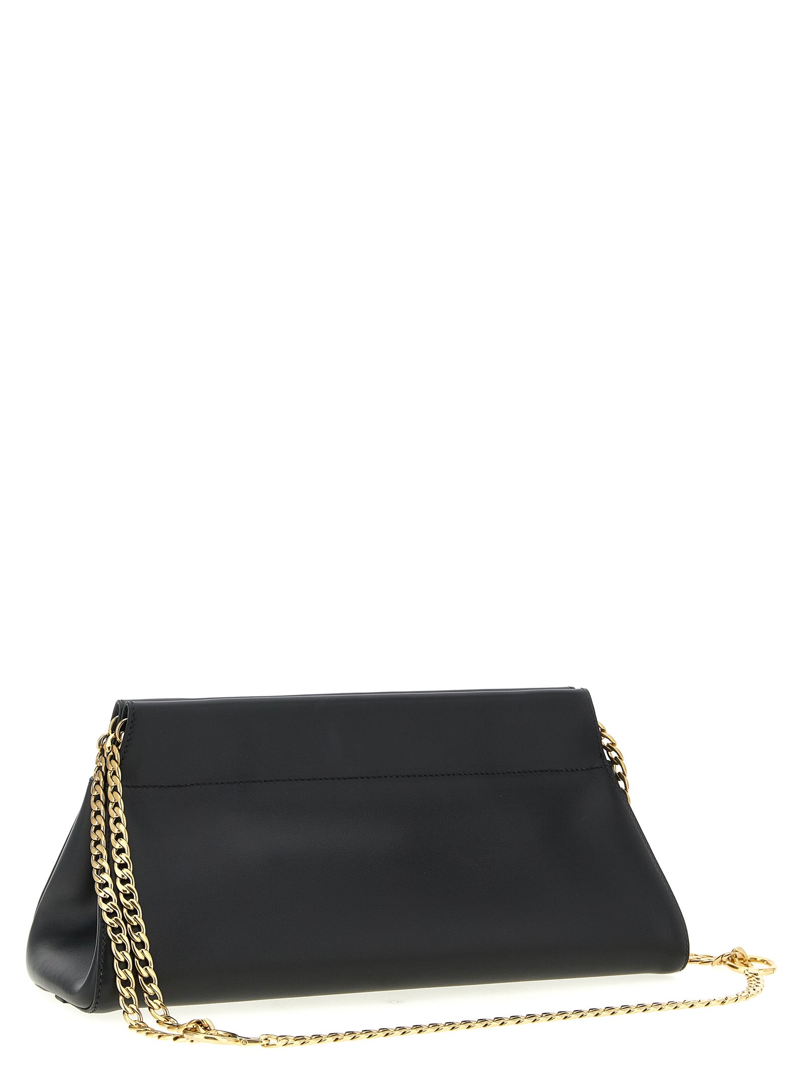 Black Calfskin Shoulder Bag