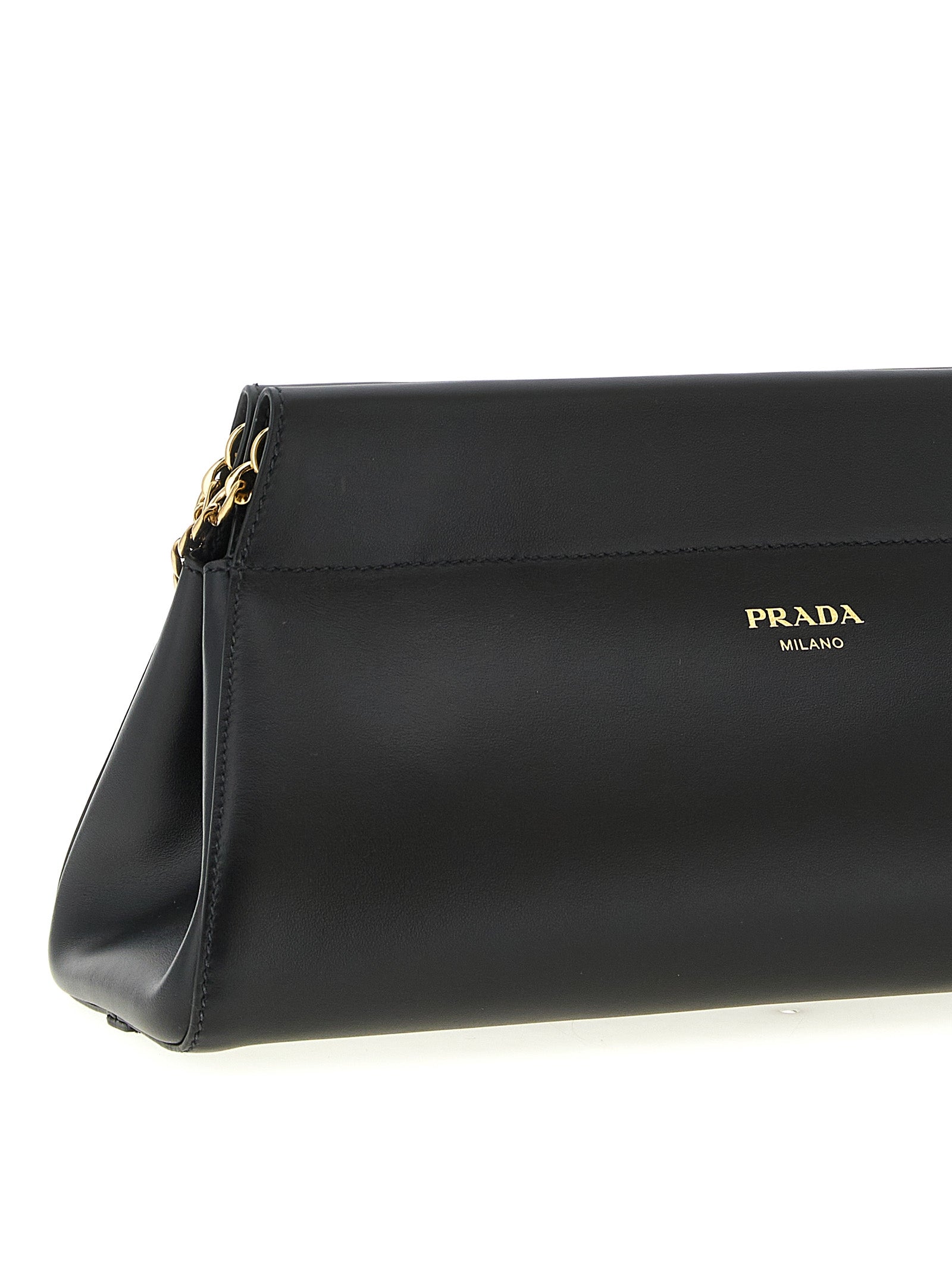 Black Calfskin Shoulder Bag