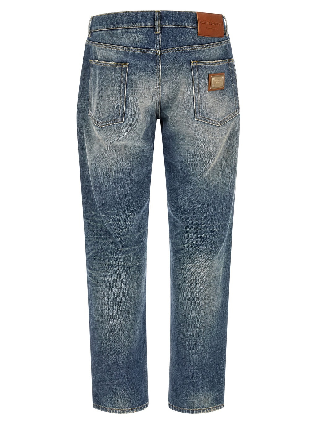 Blue Cotton Relaxed Fit Jeans