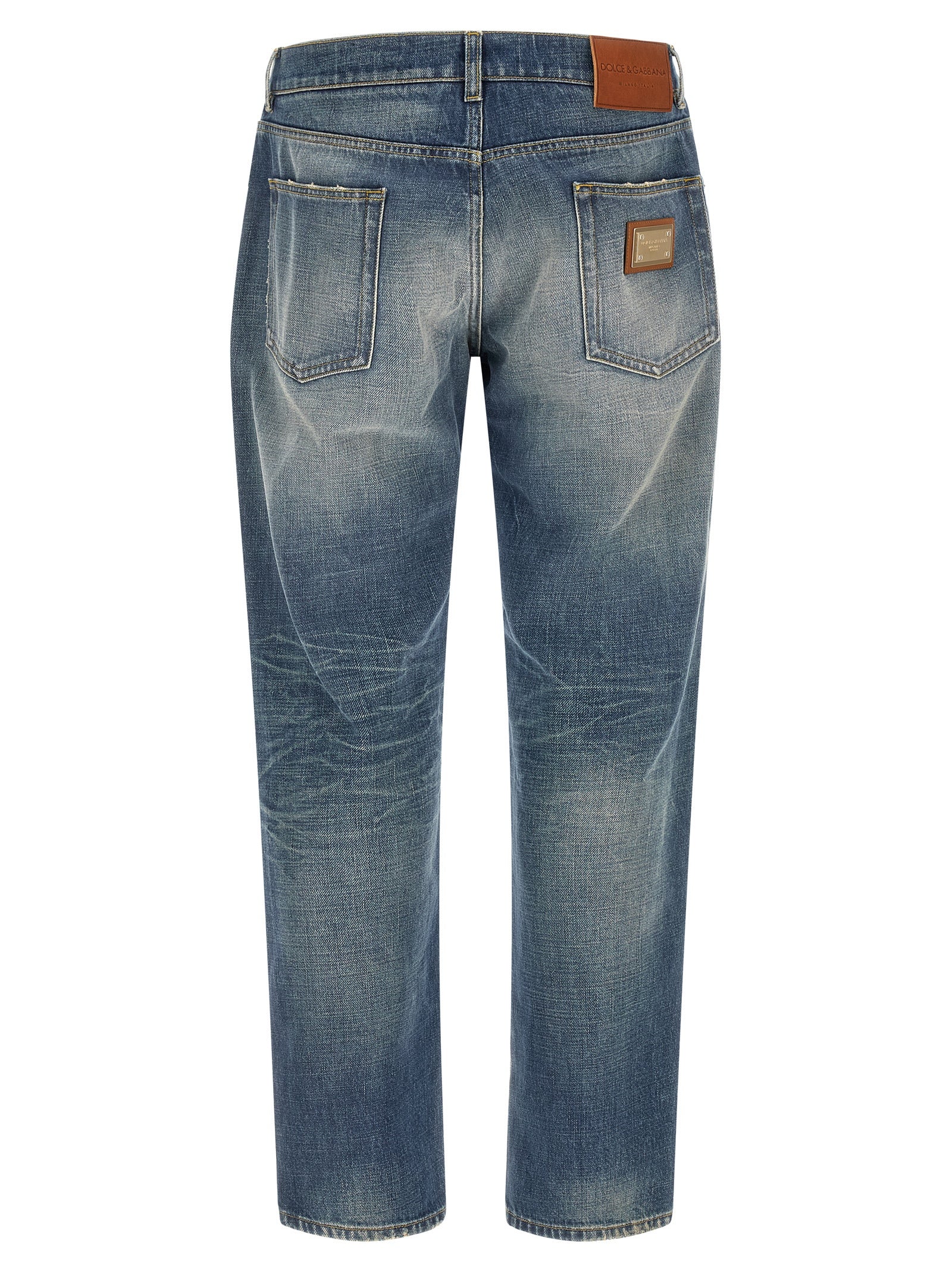 Blue Cotton Relaxed Fit Jeans
