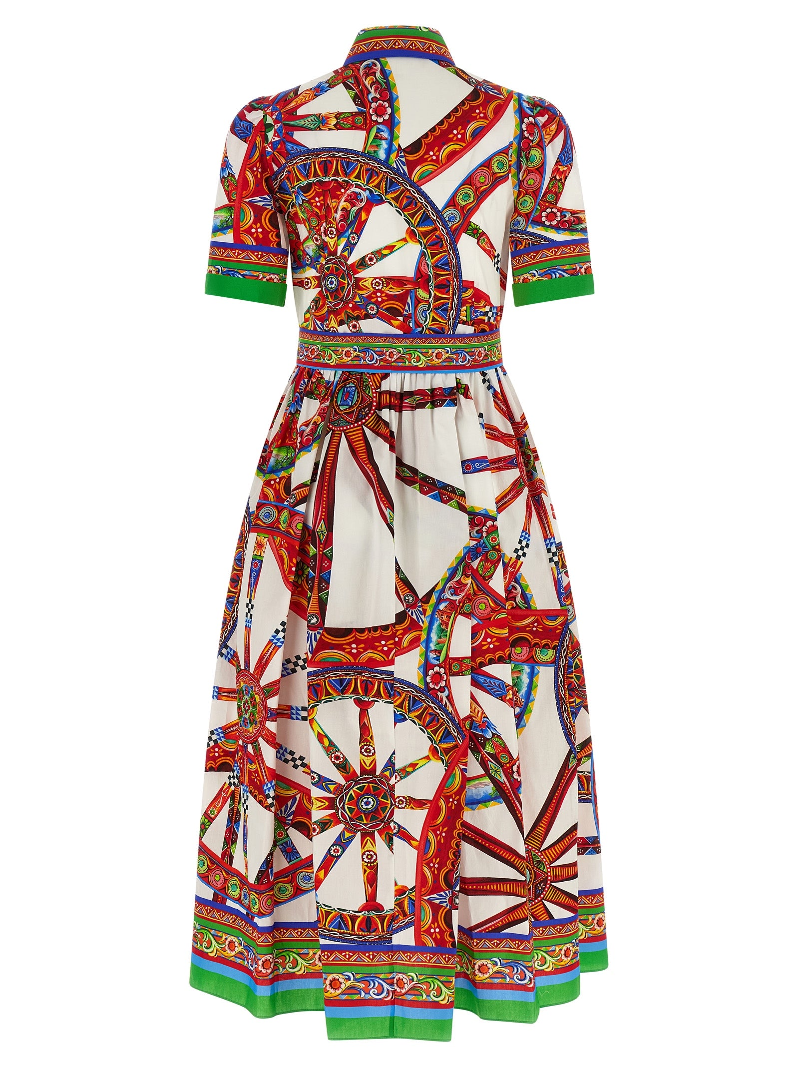Multicolor Cotton Midi Dress
