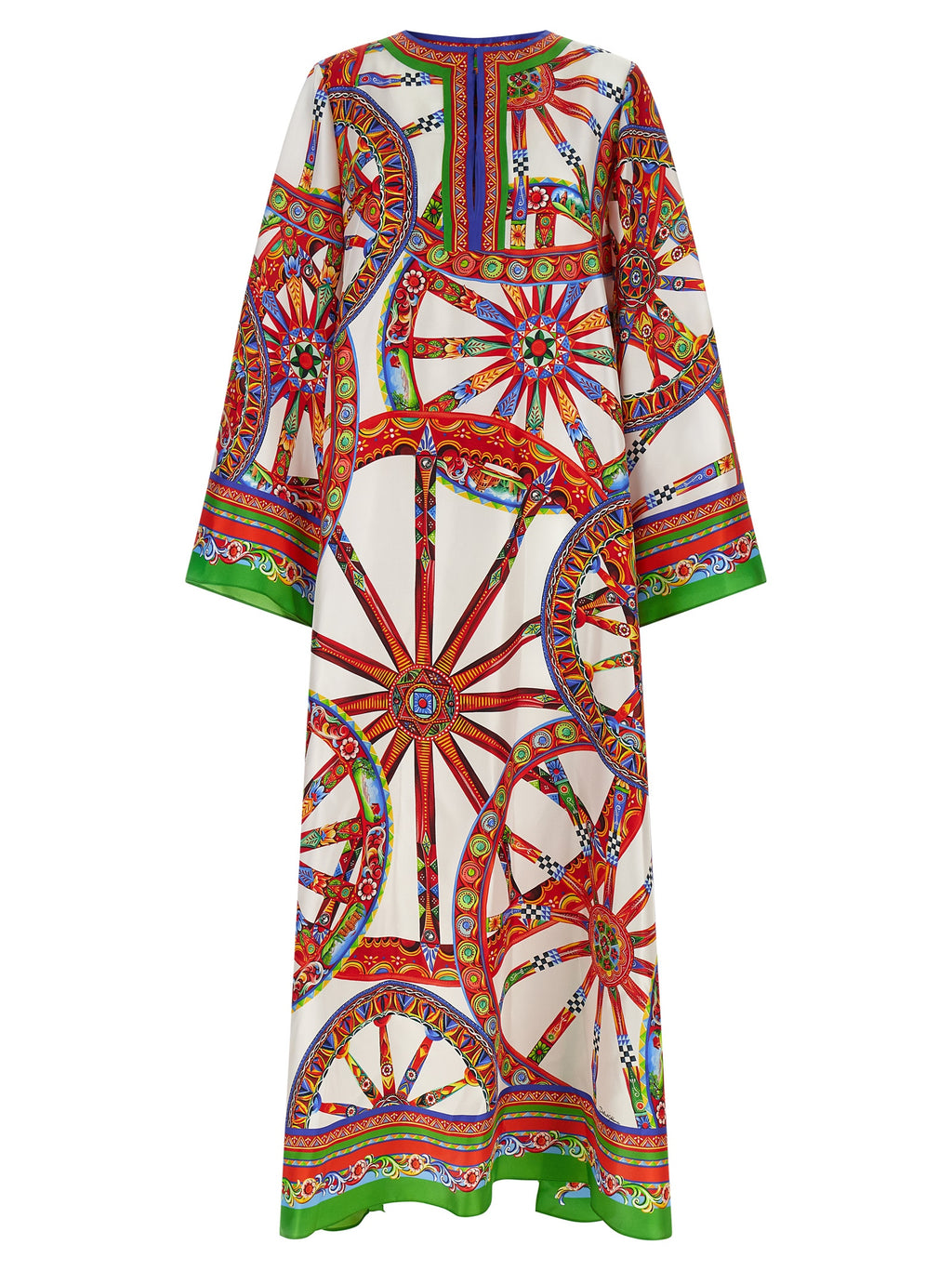 Multicolor Silk Long Dress