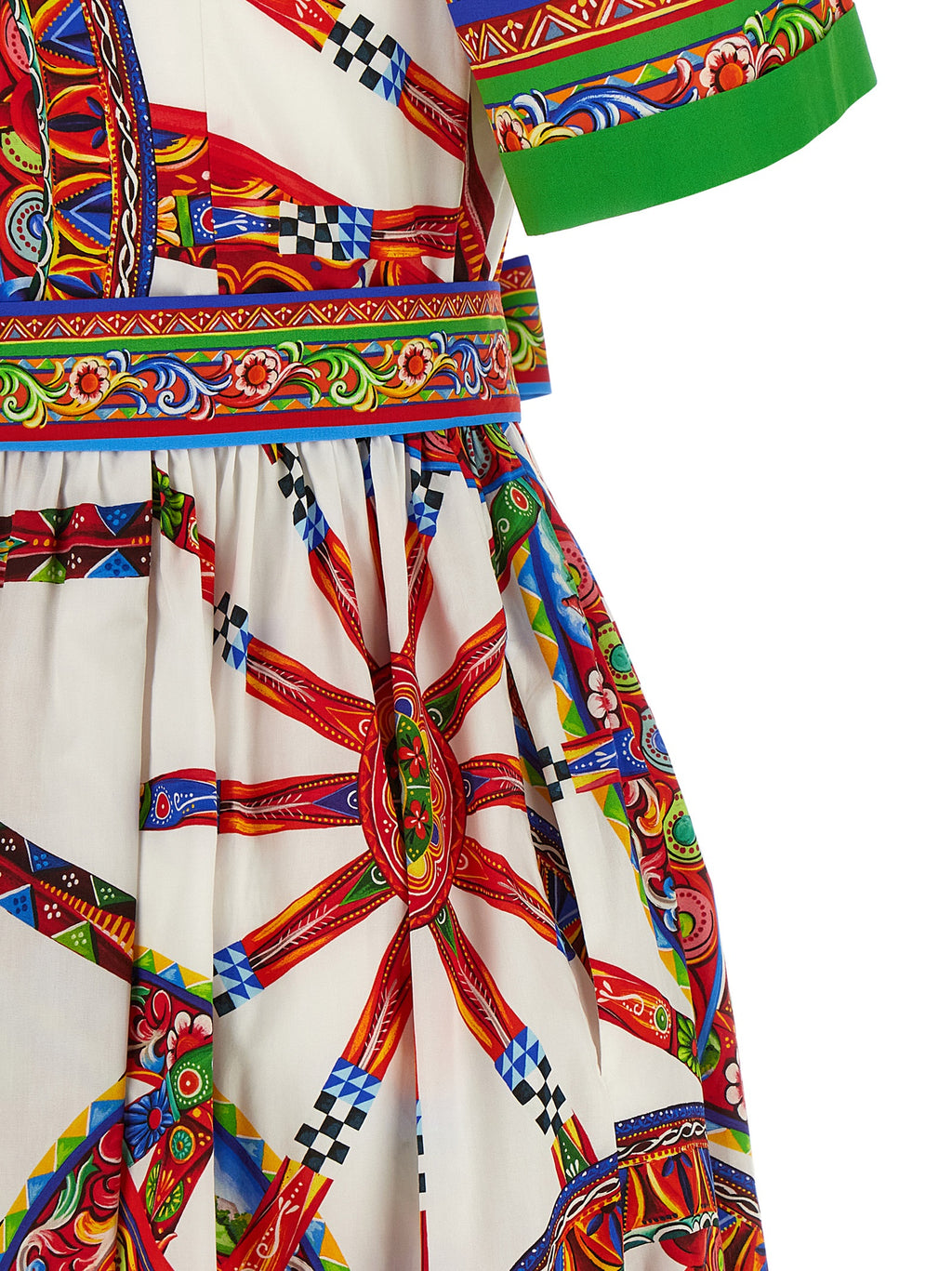 Multicolor Cotton Midi Dress