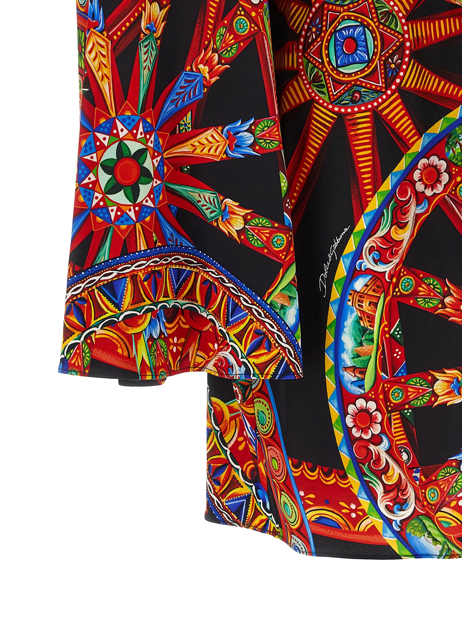 Multicolor Silk Short Dress