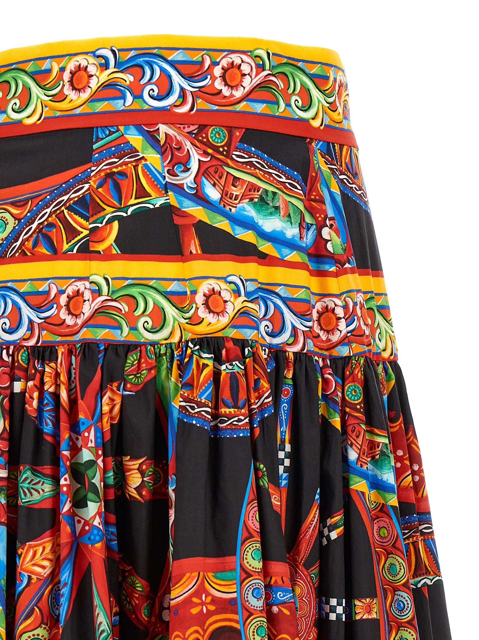 Multicolor Cotton Mini Skirt