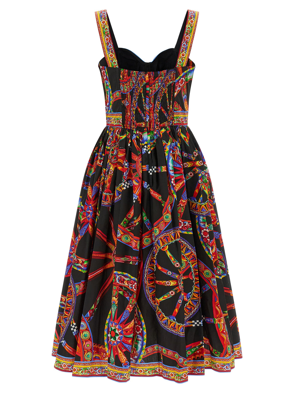 Multicolor Cotton Midi Dress
