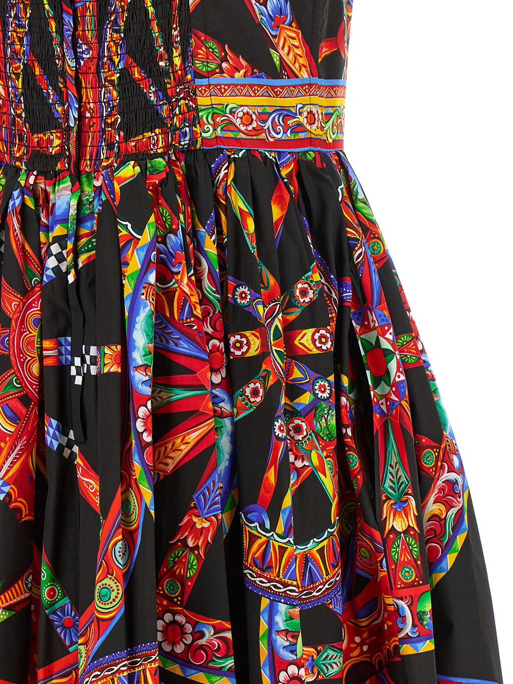 Multicolor Cotton Midi Dress