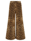 Brown Cotton Casual Pants