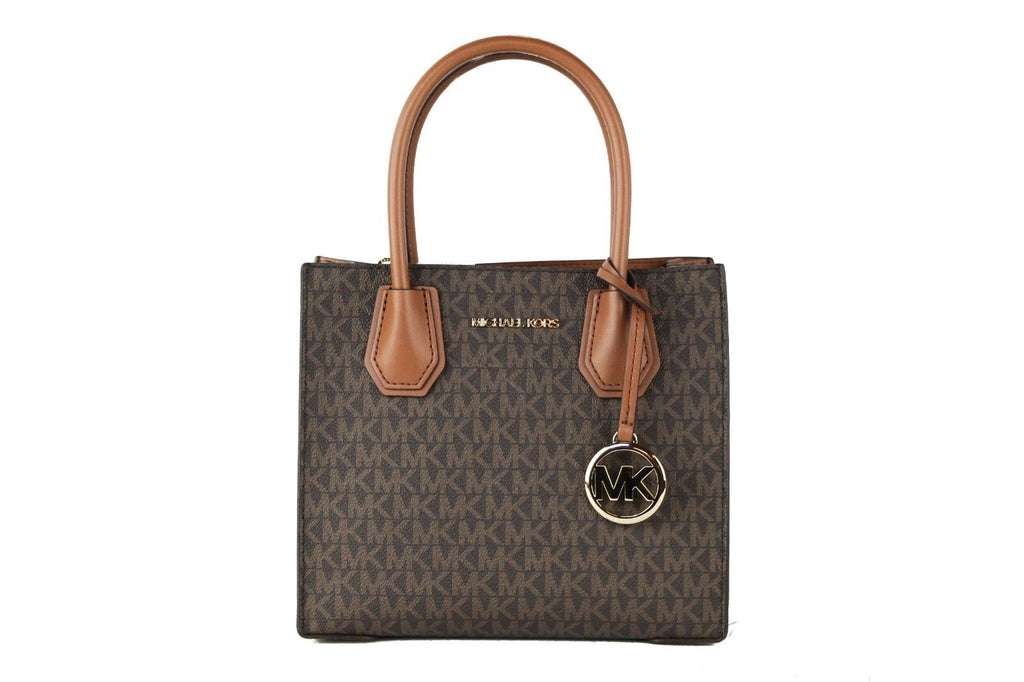 MICHAEL KORS Mercer 35S1GM9M2B Medium Logo And Leather Accordion Crossbody Bag In Brown