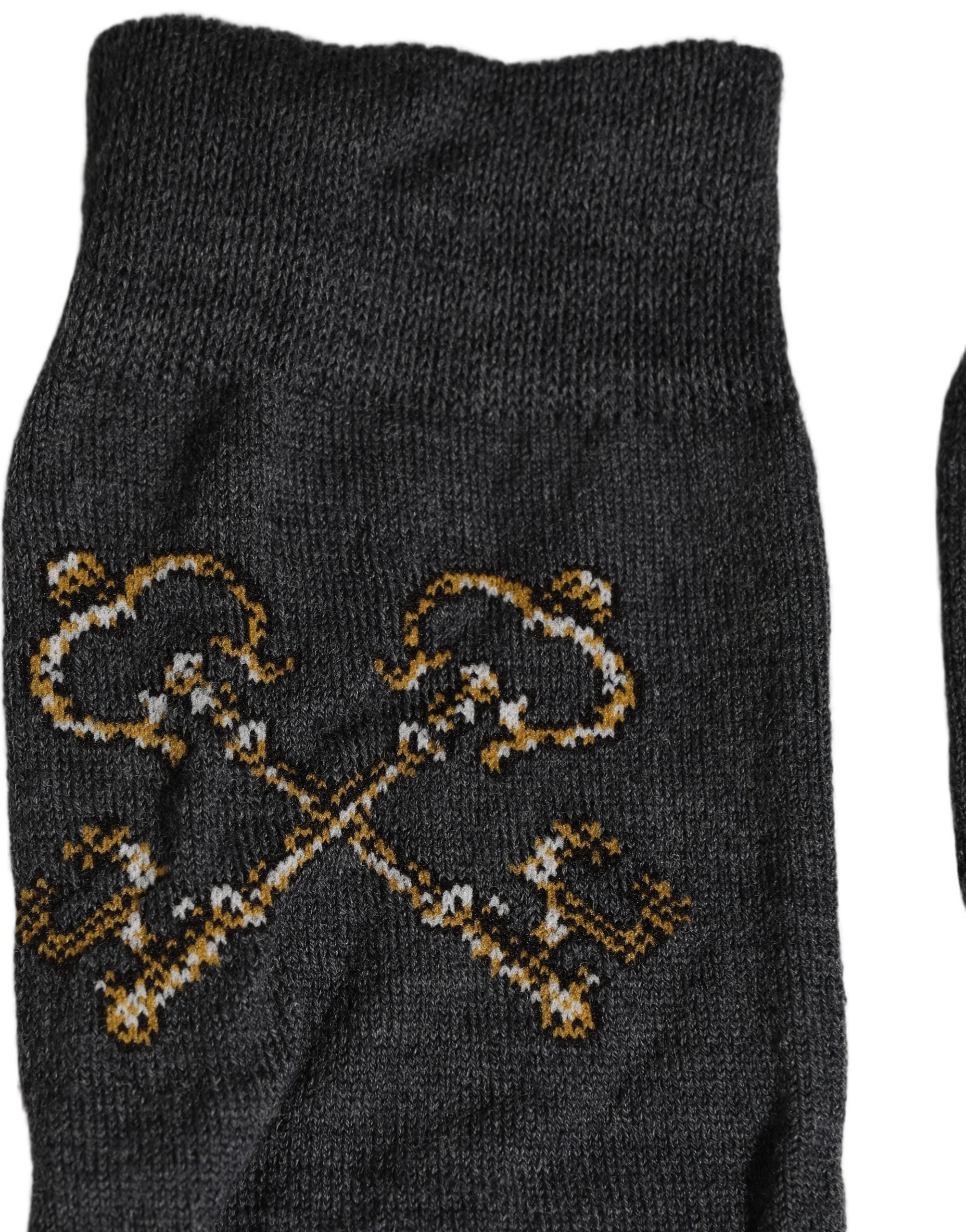 Dark Gray Wool Over The Calf Knee High Accessory Socks