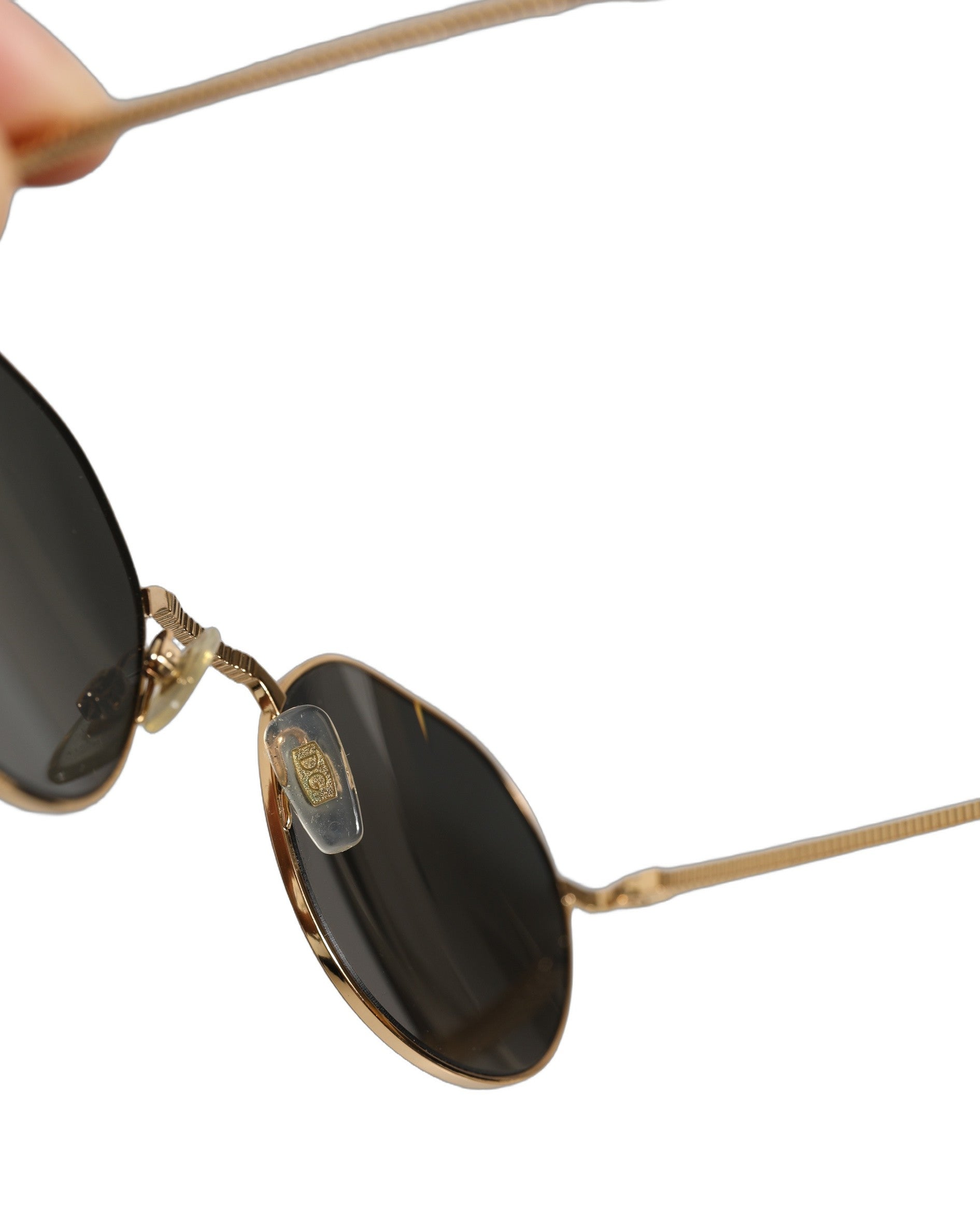 Gold Toned Metal Frame DG2286 Round Eyewear Sunglasses