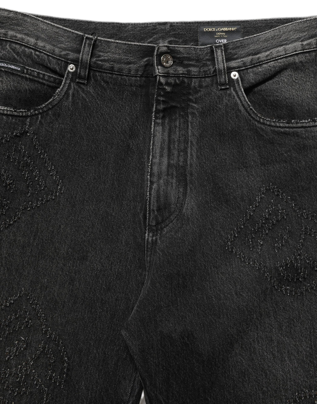 Dark Gray Cotton WideLeg Oversize Denim Jeans