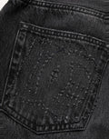 Dark Gray Cotton WideLeg Oversize Denim Jeans