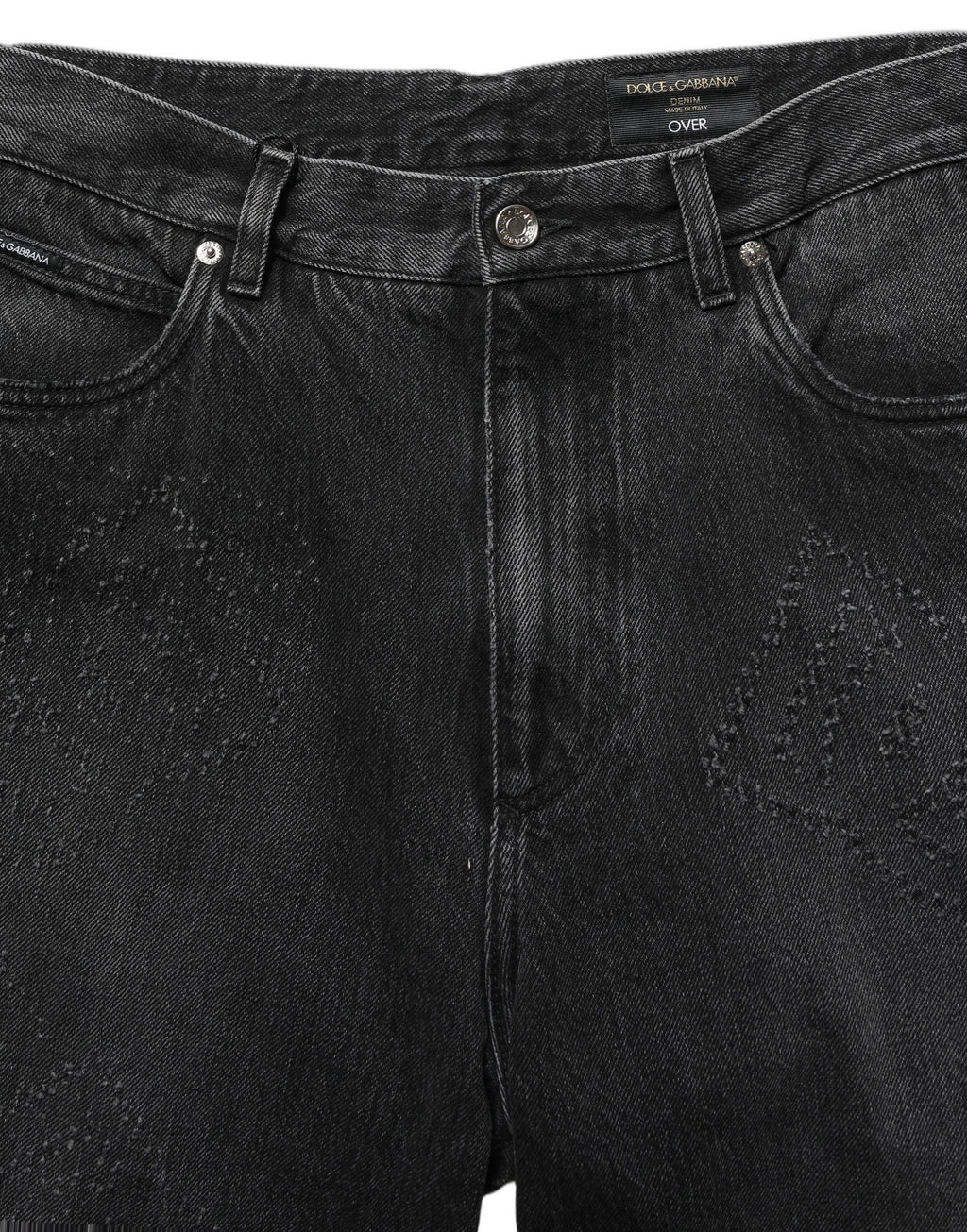 Dark Gray Cotton WideLeg Oversize Denim Jeans
