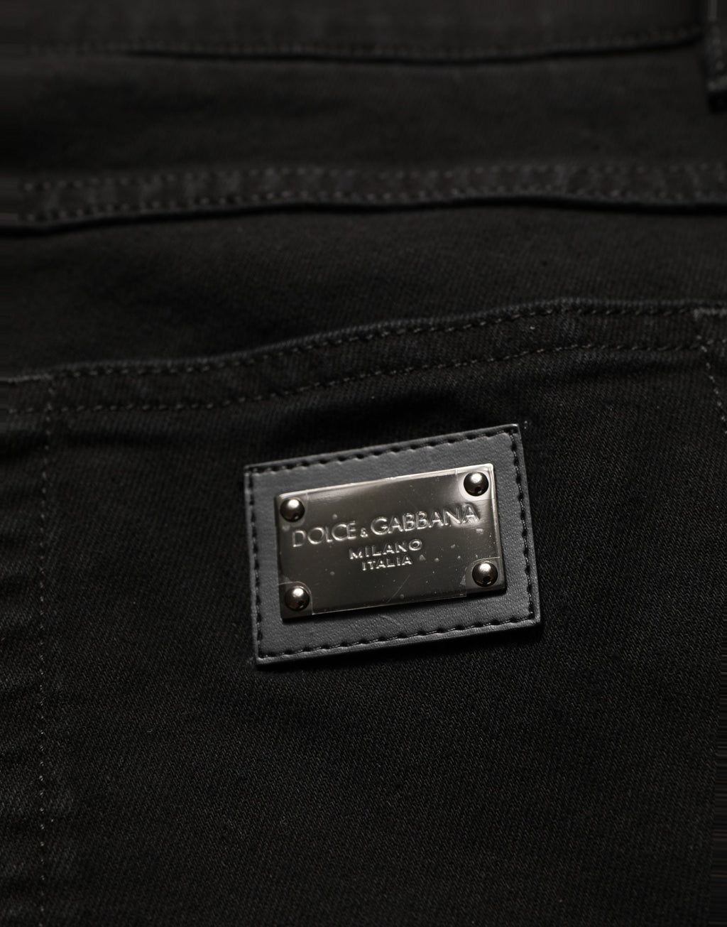 Black CottonStretch Regular Skinny Denim Jeans