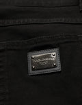 Black CottonStretch Regular Skinny Denim Jeans