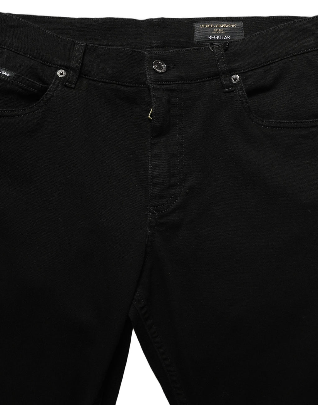 Black CottonStretch Regular Skinny Denim Jeans