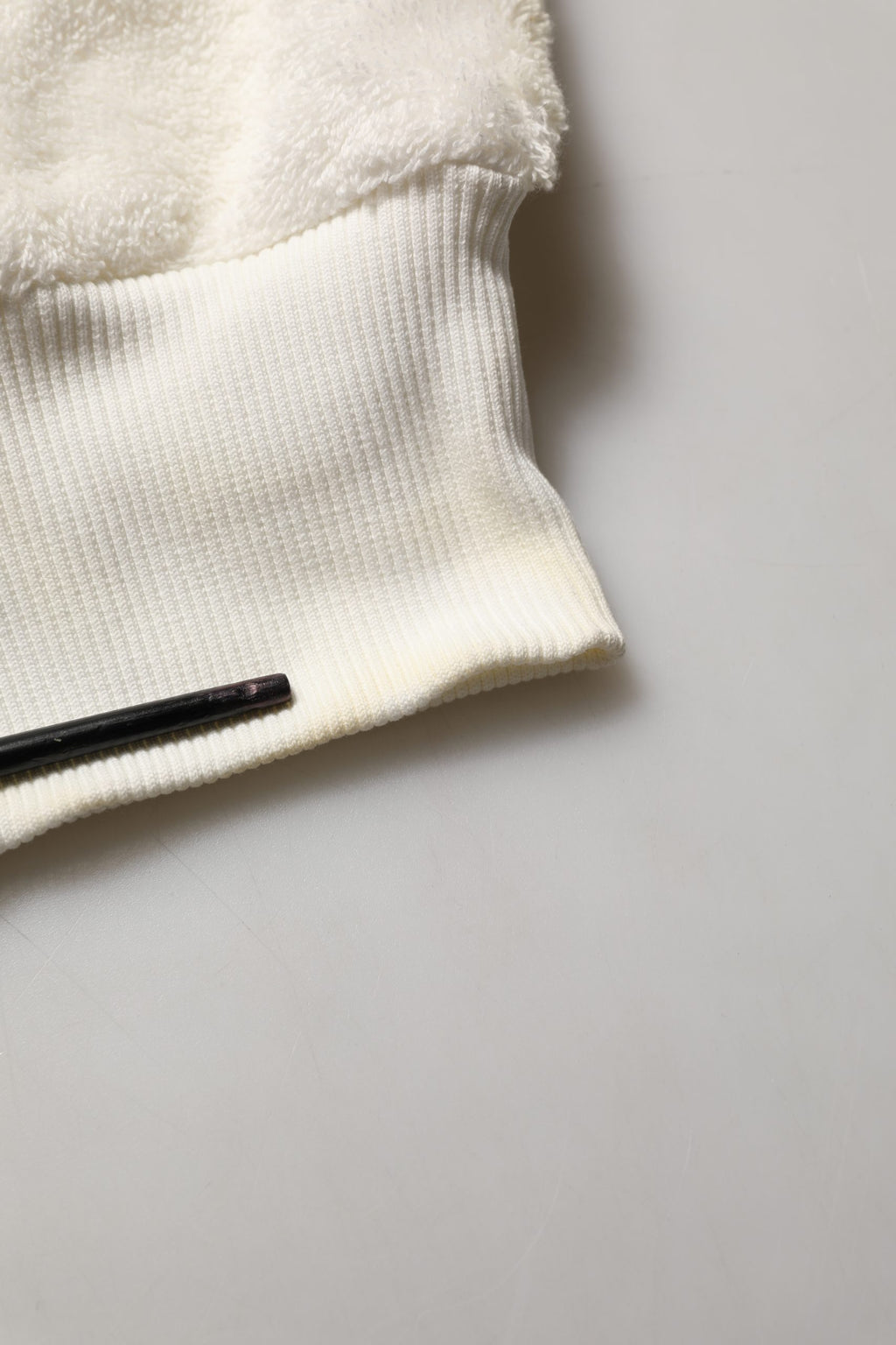Off White Terry Cotton Plush Men Jogger Pants