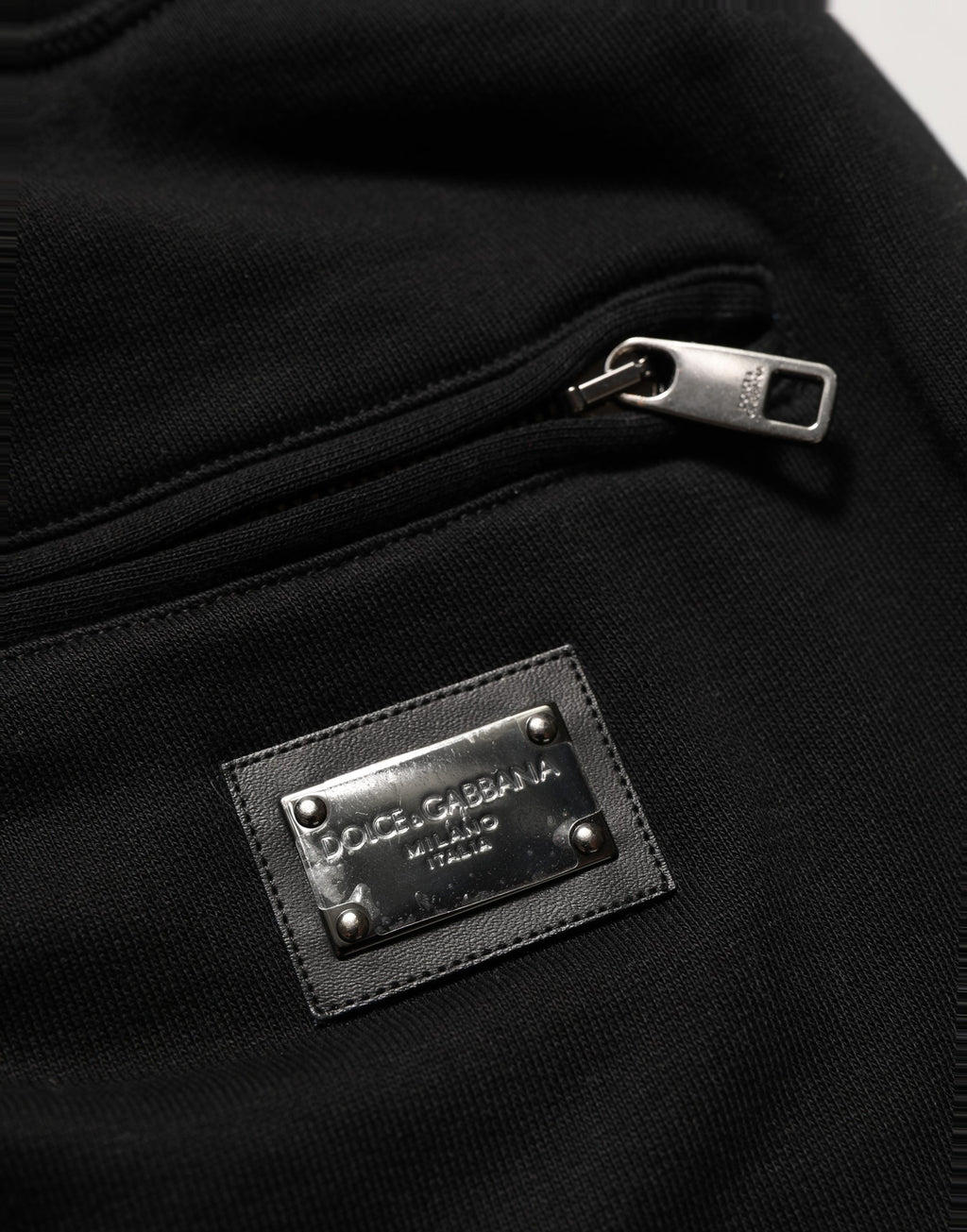 Black Cotton Logo Jogger Men Sweatpants Pants