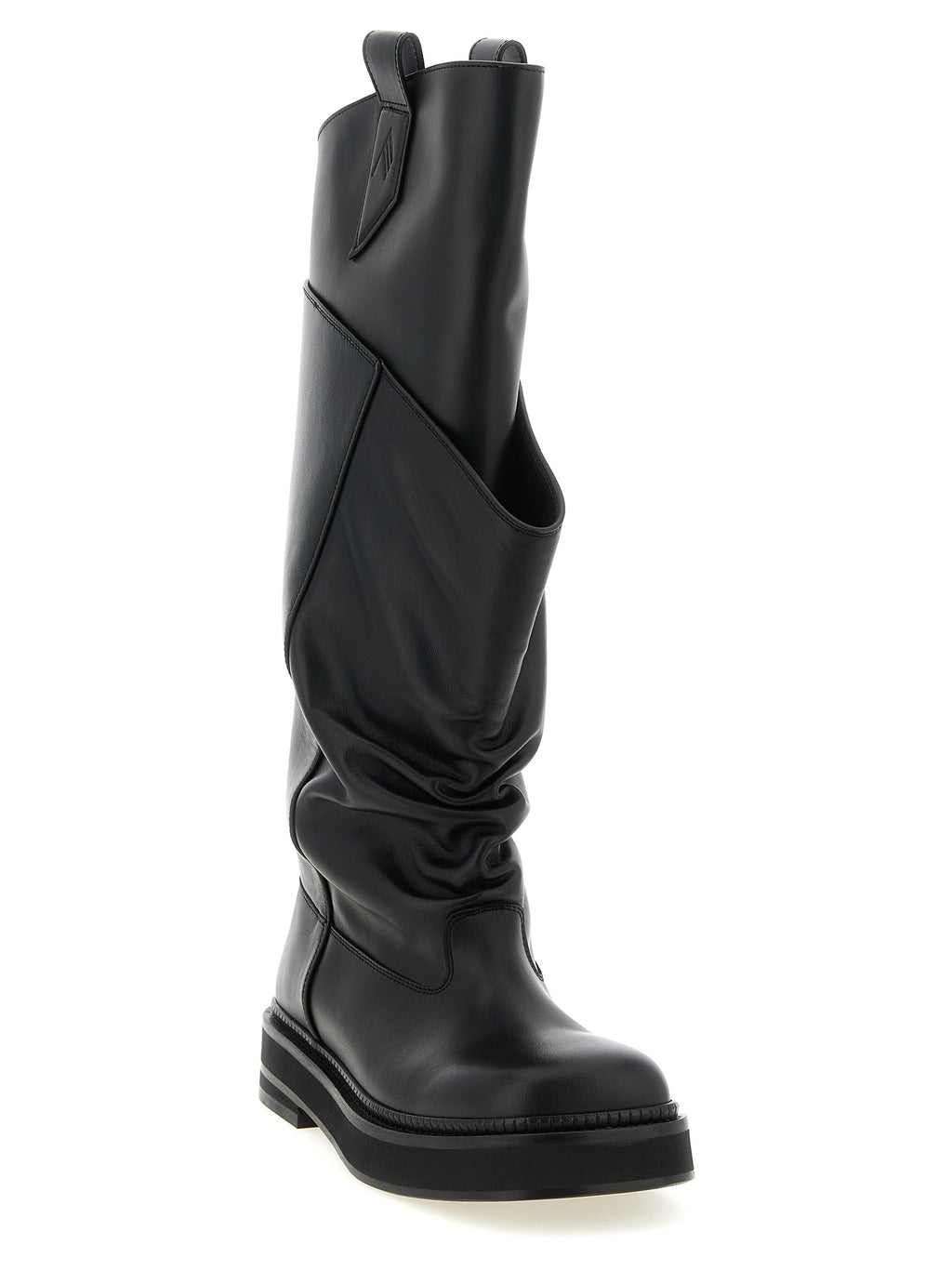 Black Calfskin Over The Knee