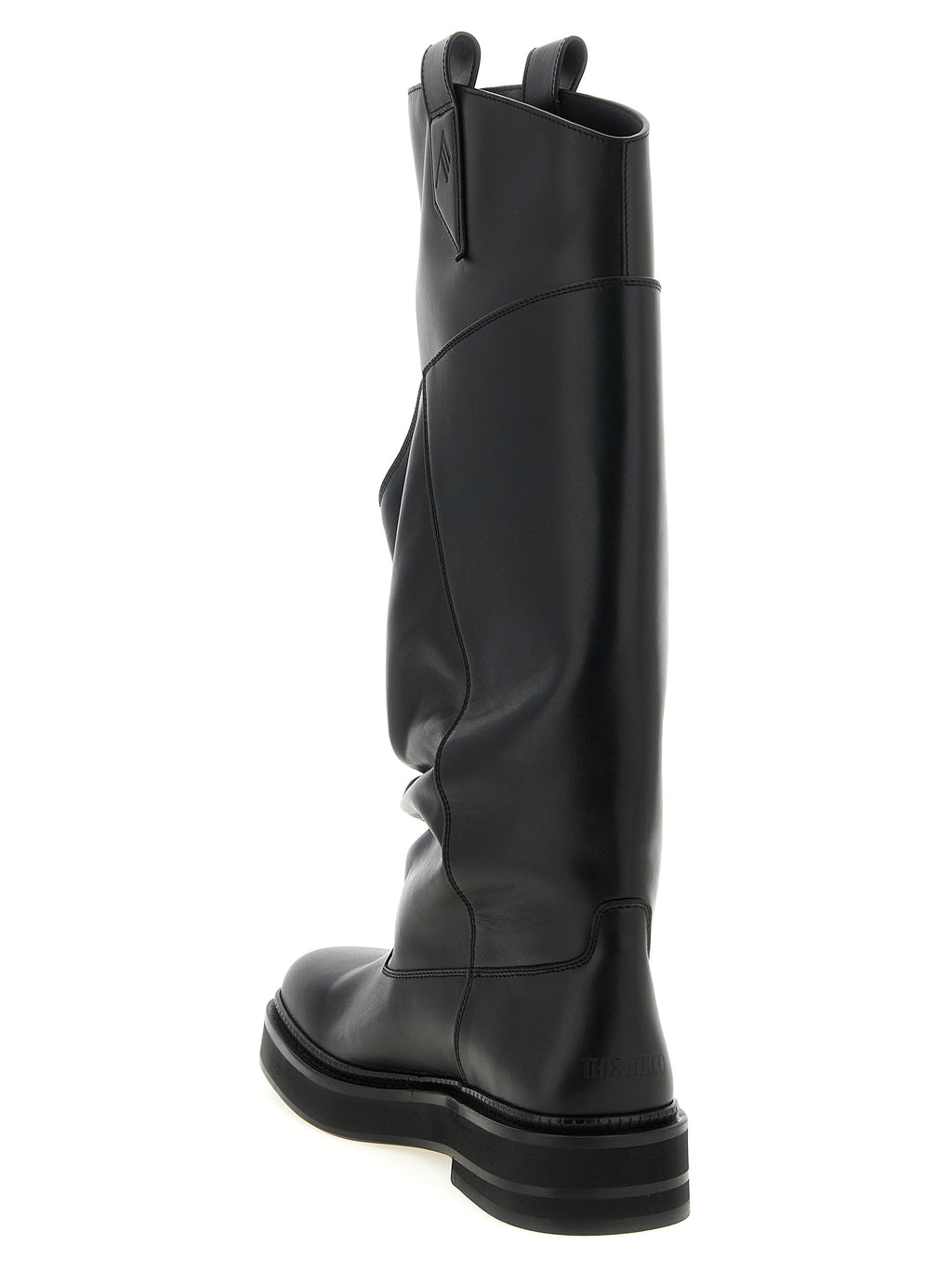 Black Calfskin Over The Knee