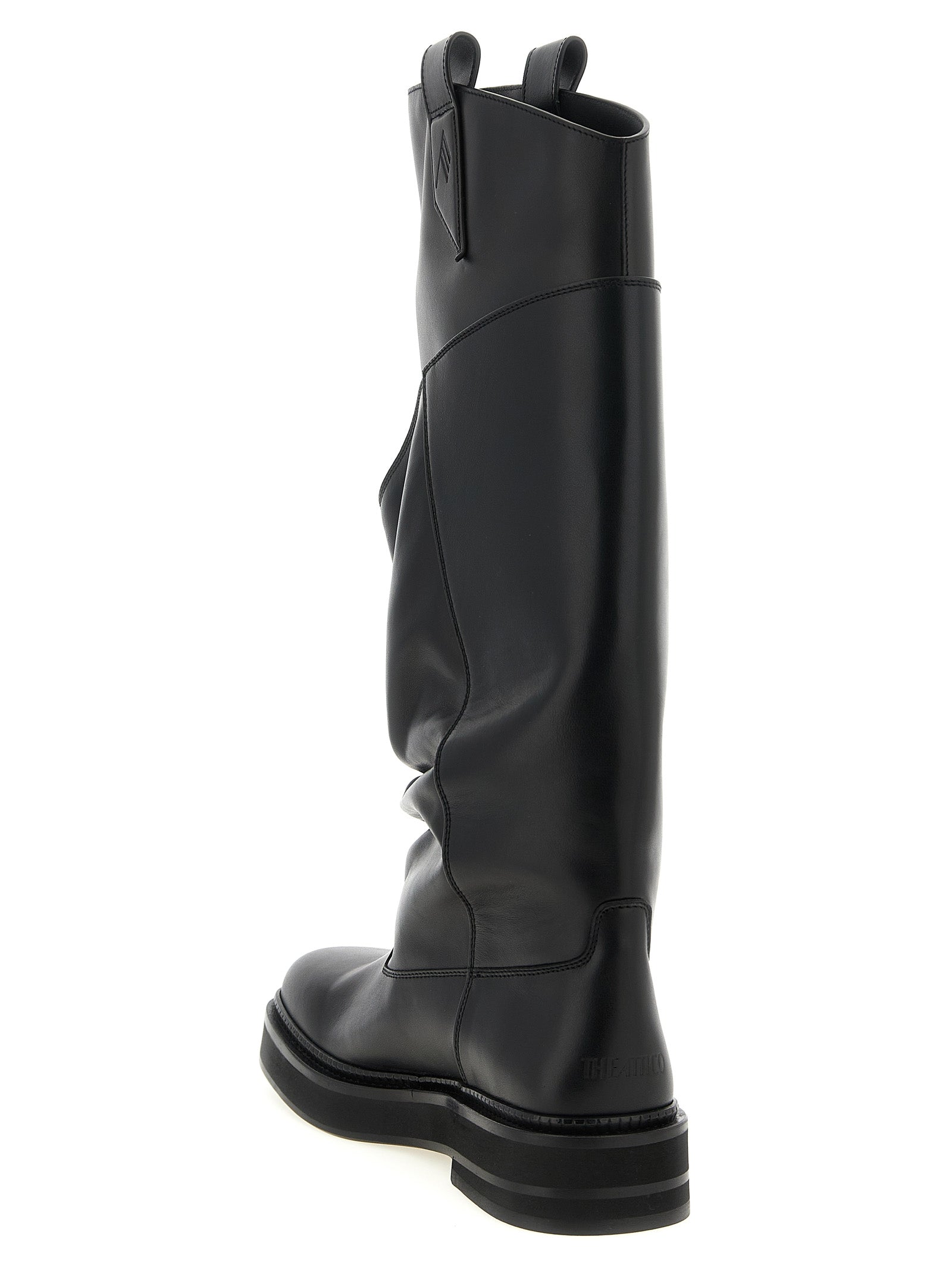 Black Calfskin Over The Knee