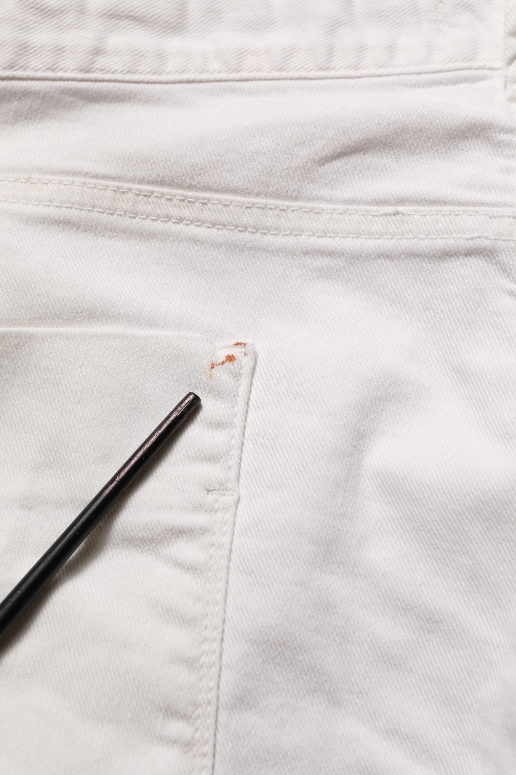 White Cotton Slim Pants Men Denim Jeans