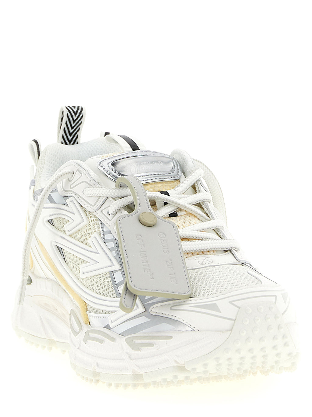 White Polyethylene Athletic Sneakers
