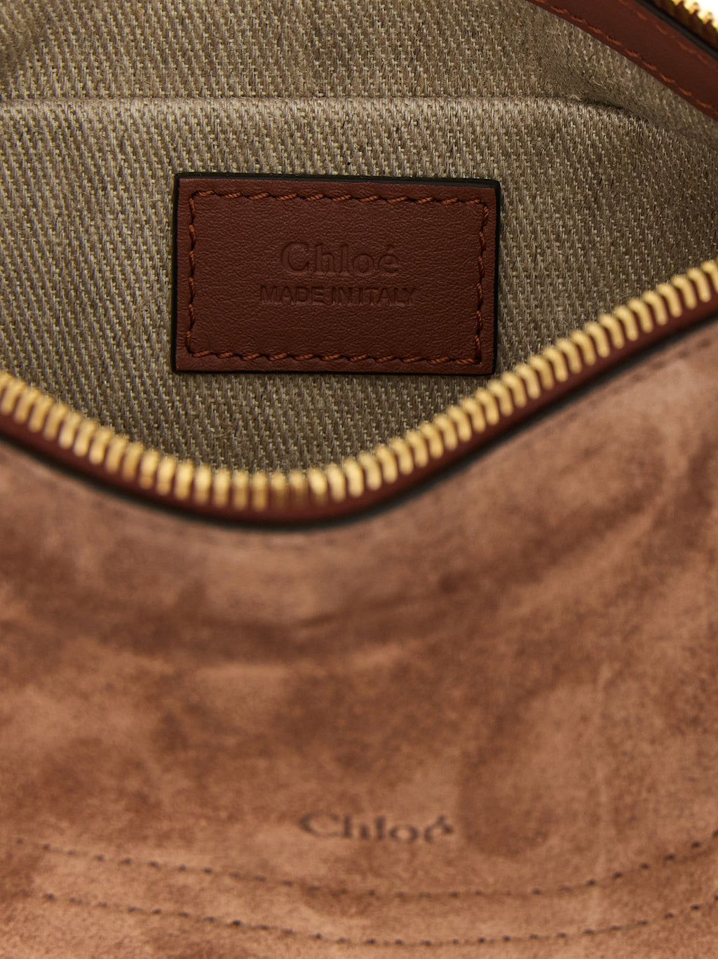 Brown Calfskin Shoulder Bag