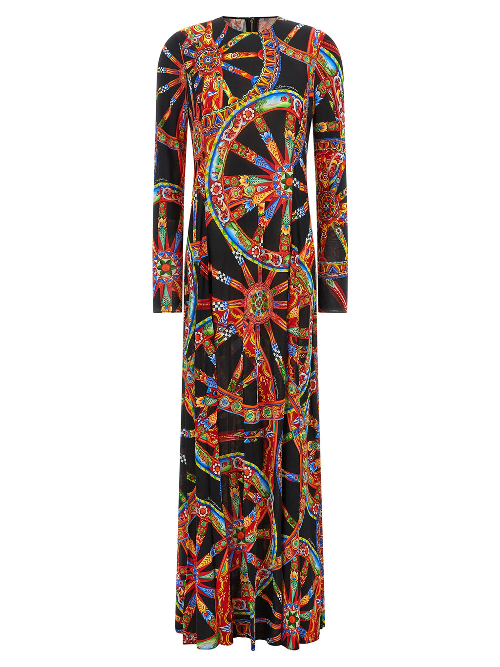 Multicolor Viscose Long Dress