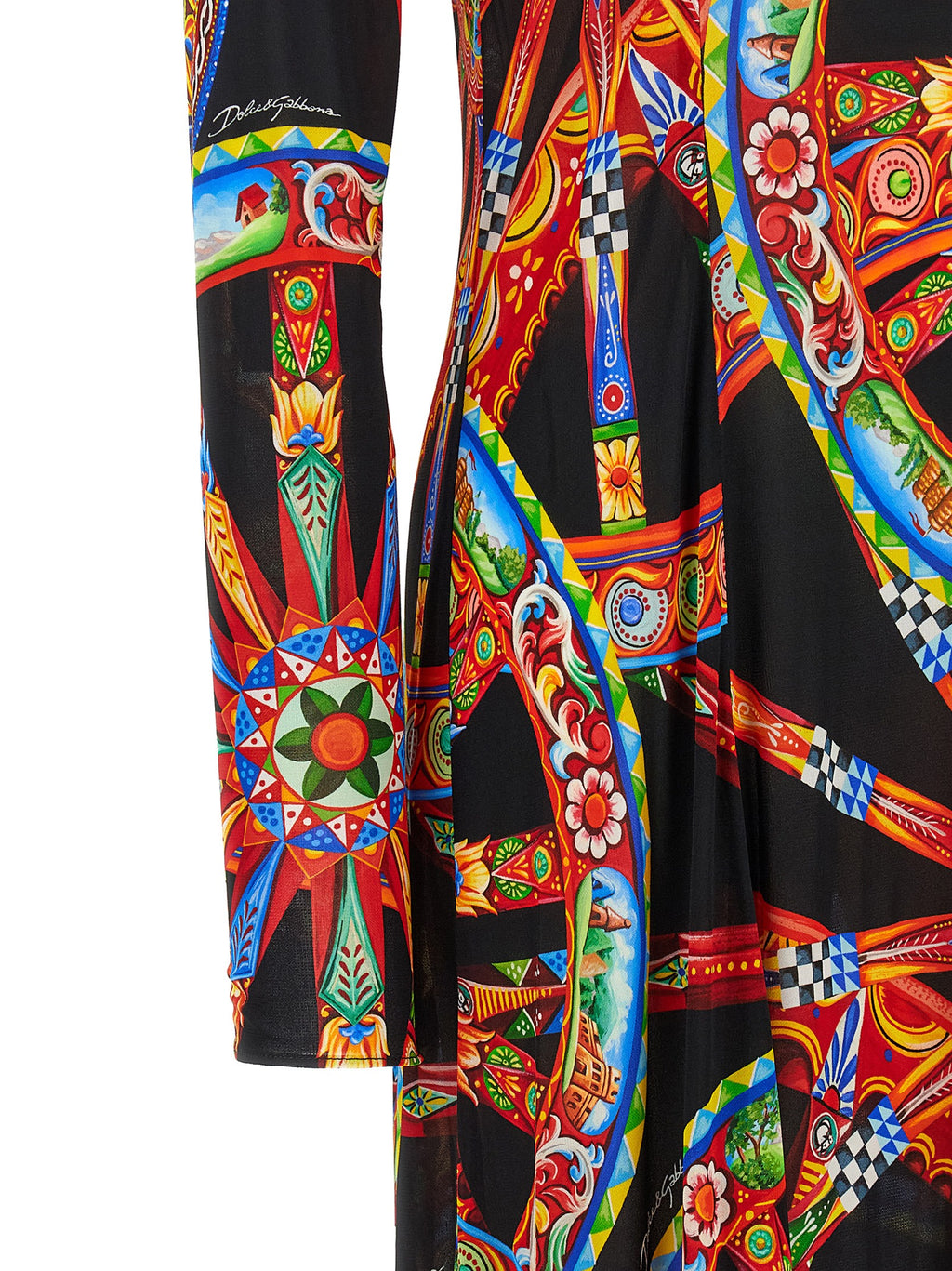 Multicolor Viscose Long Dress