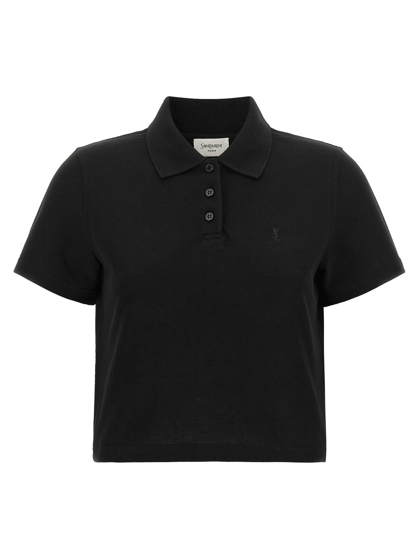 Black Cotton Polo Shirt