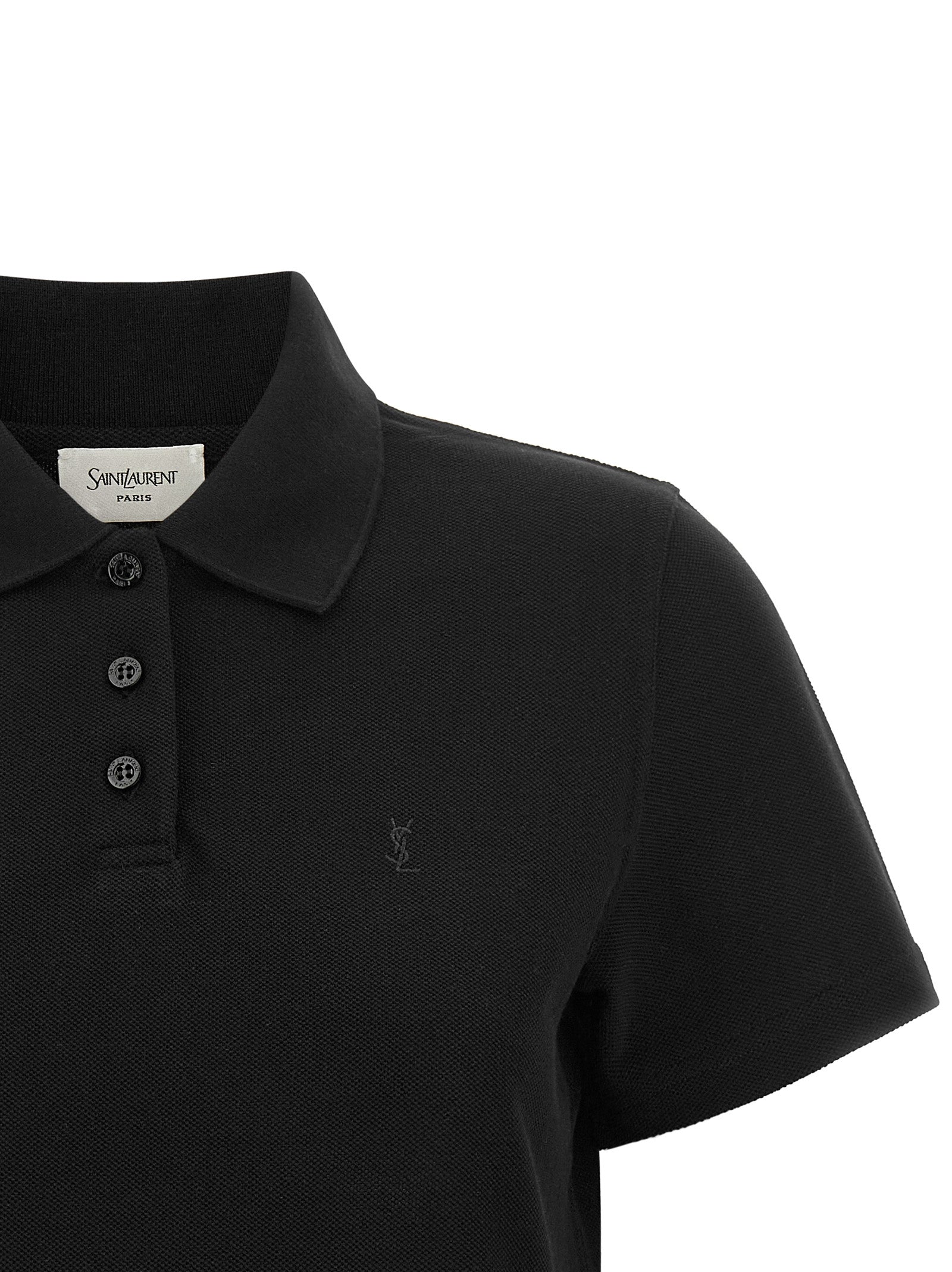 Black Cotton Polo Shirt